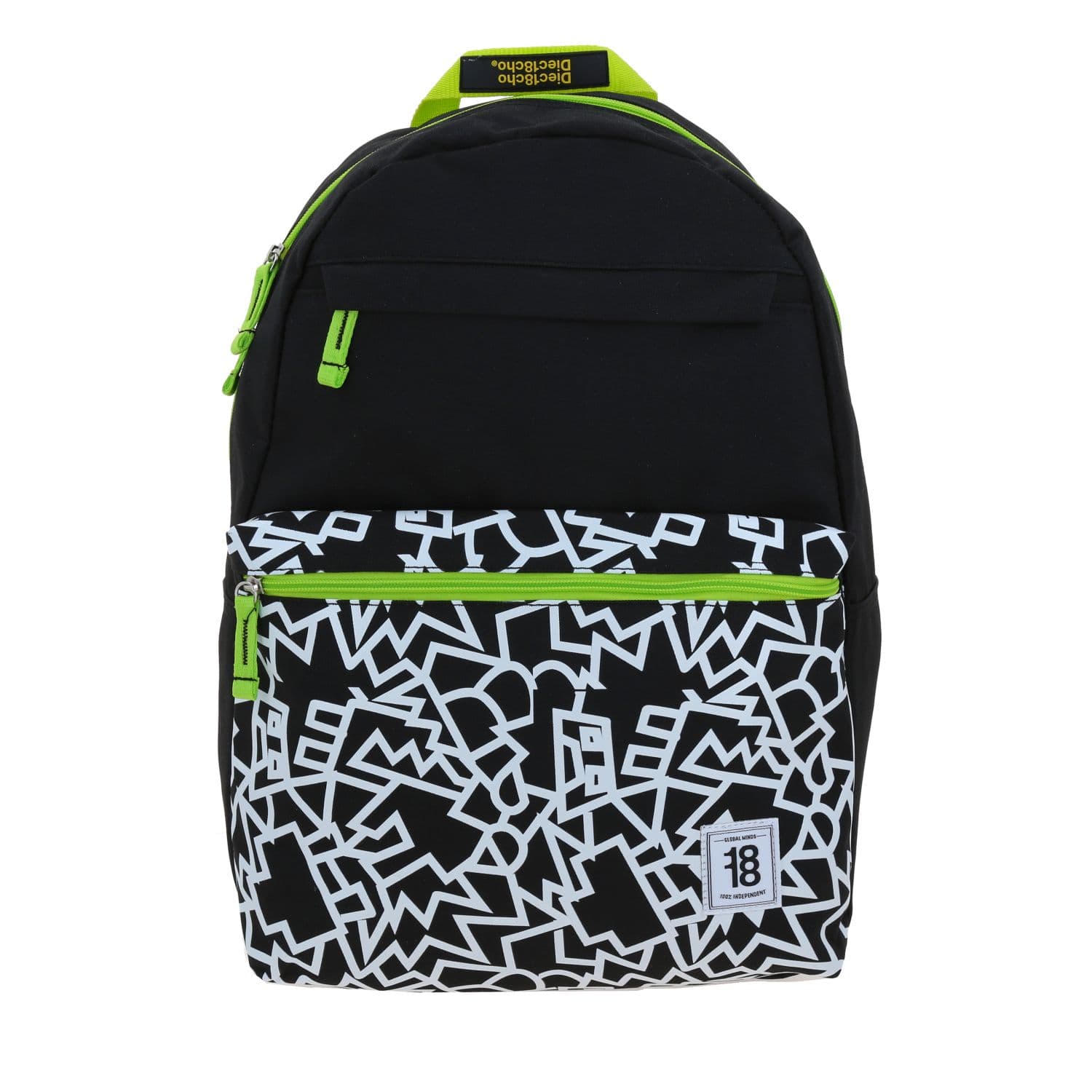 Mochila juvenil 1818 by Chenson negra con amplio compartimento, modelo 1870300-3