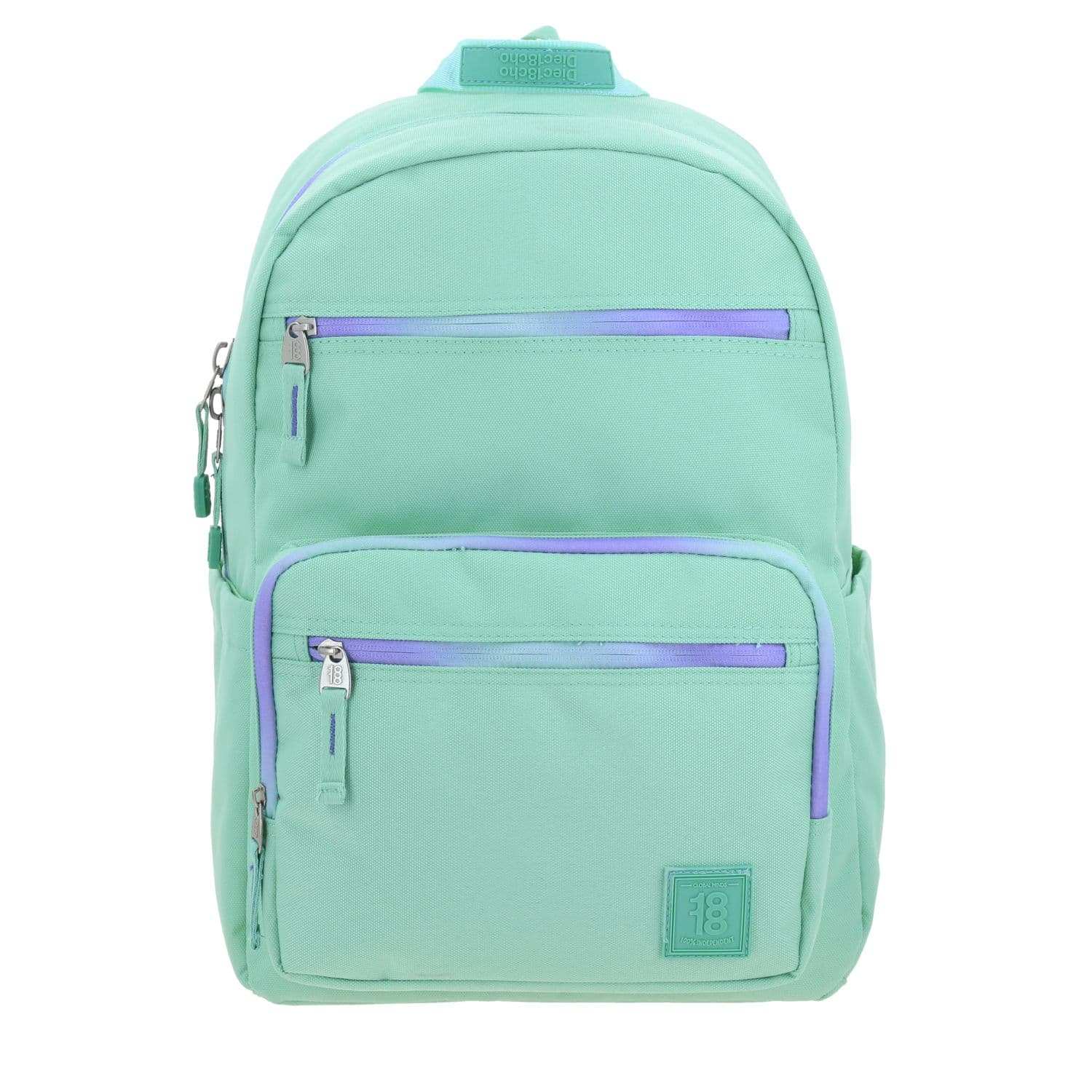 Mochila juvenil turquesa 1818 by Chenson con triple bolsillo frontal, modelo 1870459-T