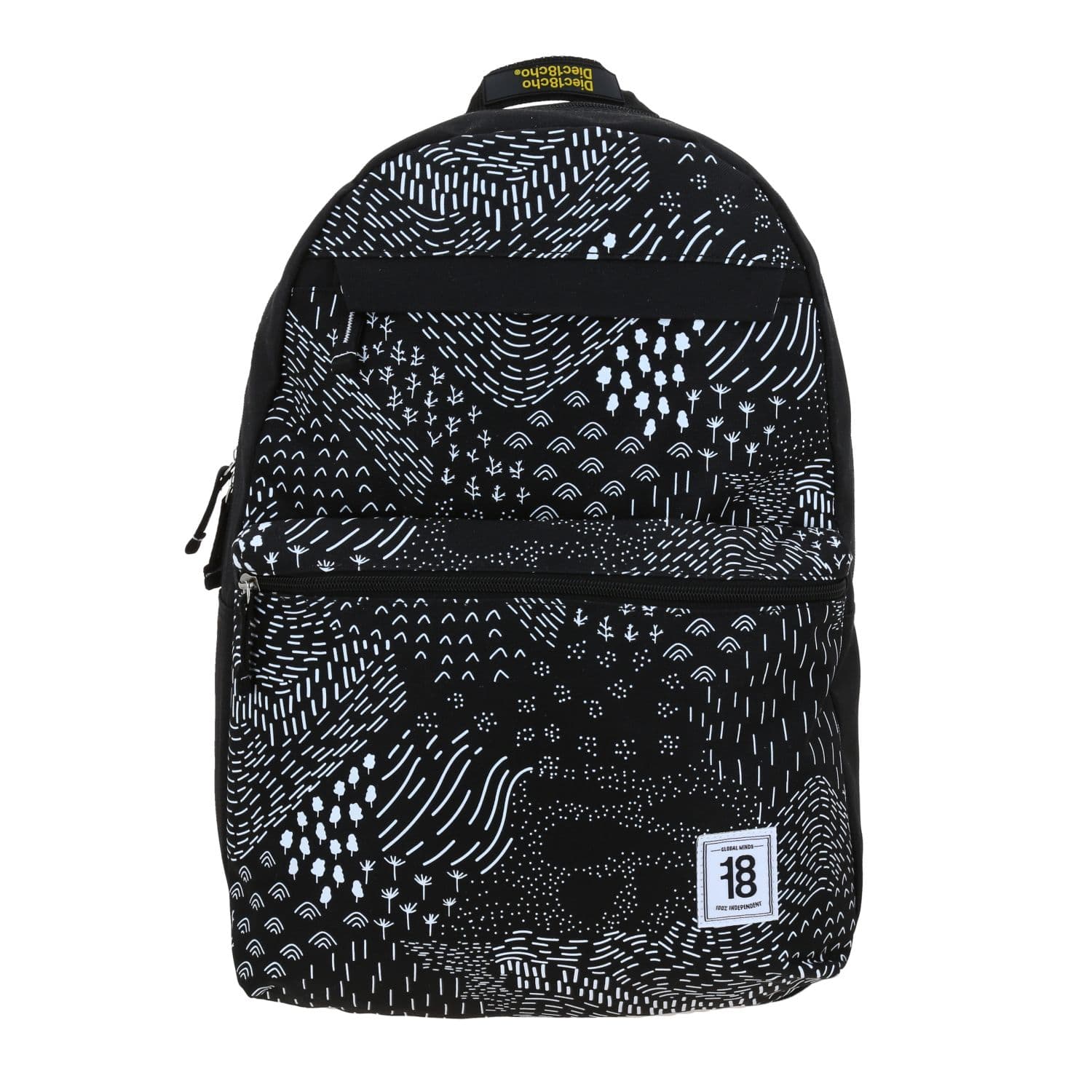 Mochila escolar juvenil 1818 by Chenson negra con amplio compartimento, modelo 1870477-3