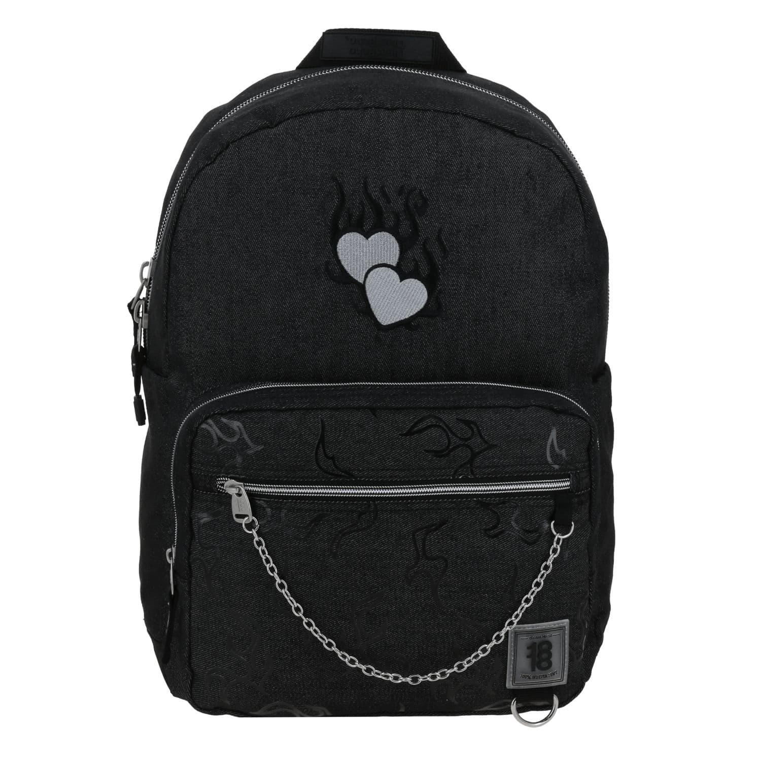 Mochila escolar juvenil 1818 by Chenson negra con diseño funcional, modelo 1870493-3