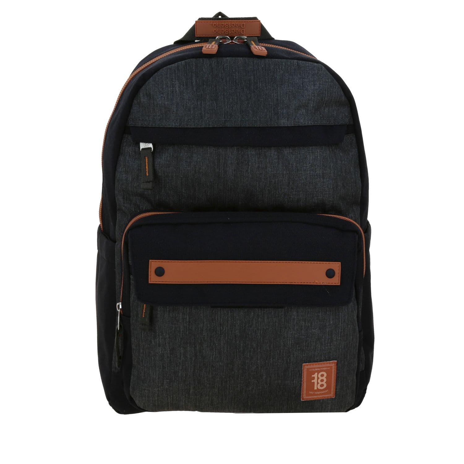 Mochila escolar juvenil 1818 by Chenson negra con múltiples bolsillos, modelo 1870636-3
