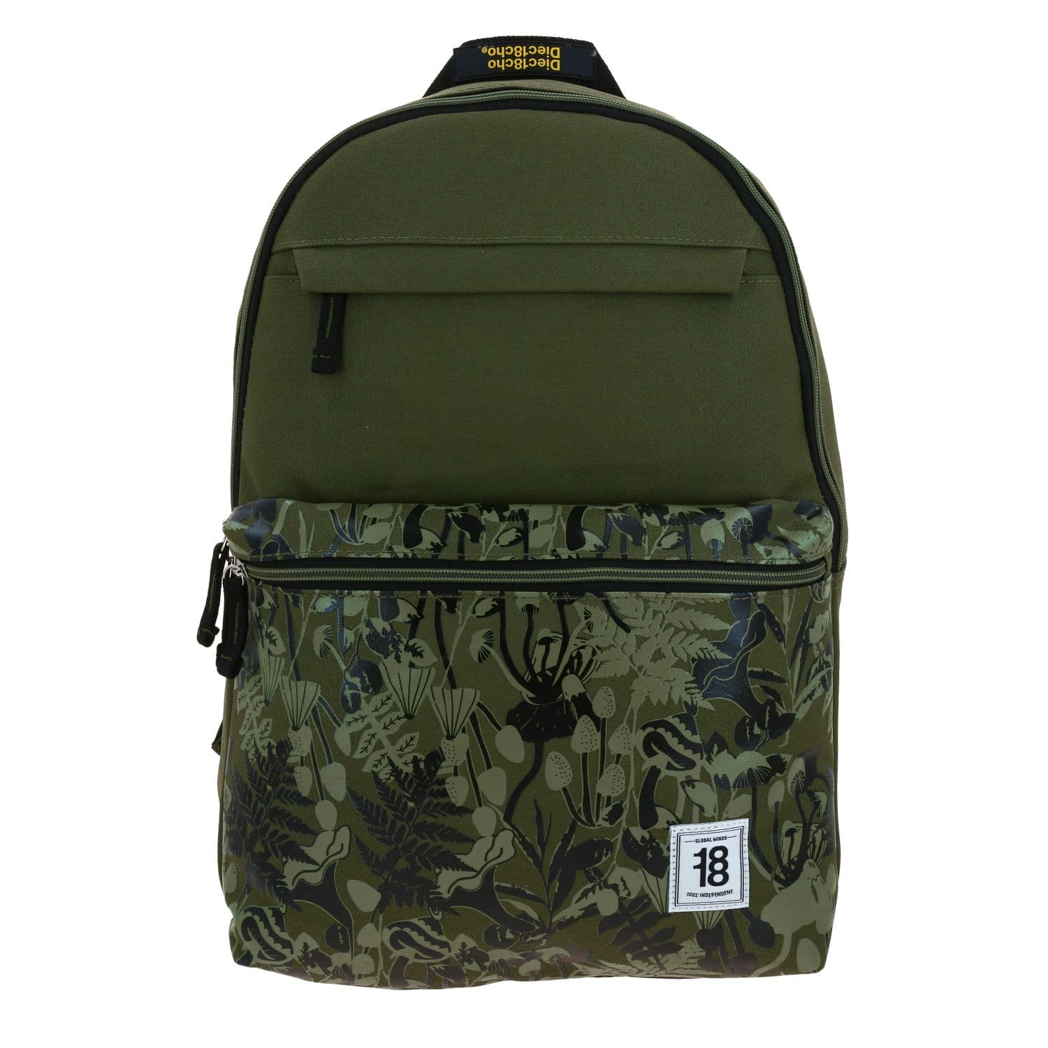 Mochila escolar juvenil 1818 by Chenson verde seco con amplio espacio, modelo 1870743-A