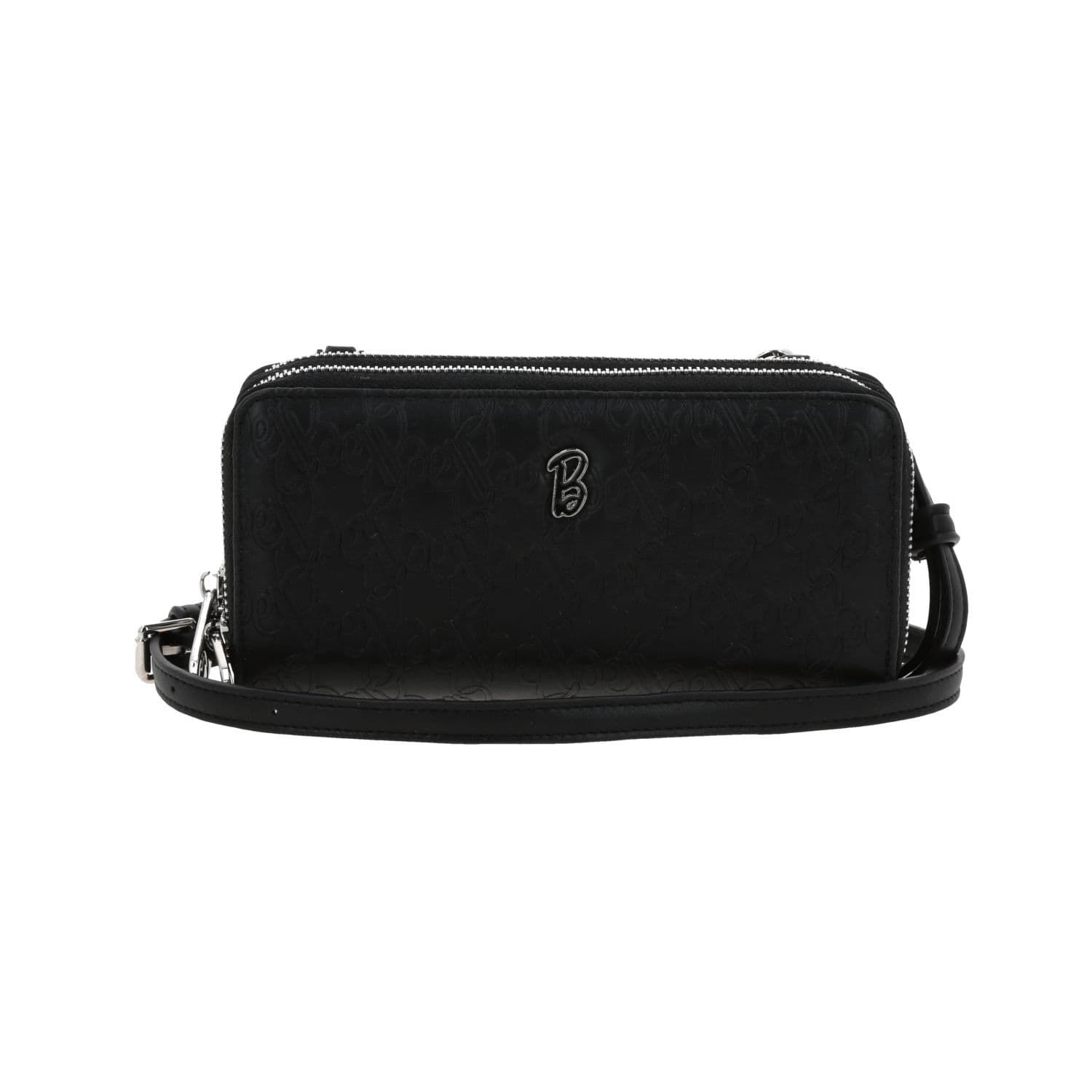 Cartera Barbie by Chenson negra para dama con compartimento doble, modelo BR25003-3