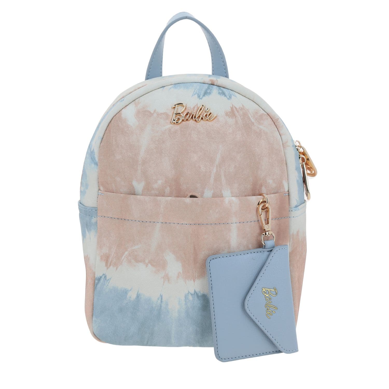 Mochila para dama Barbie by Chenson en azul con bolsillo frontal, modelo BR25007-9