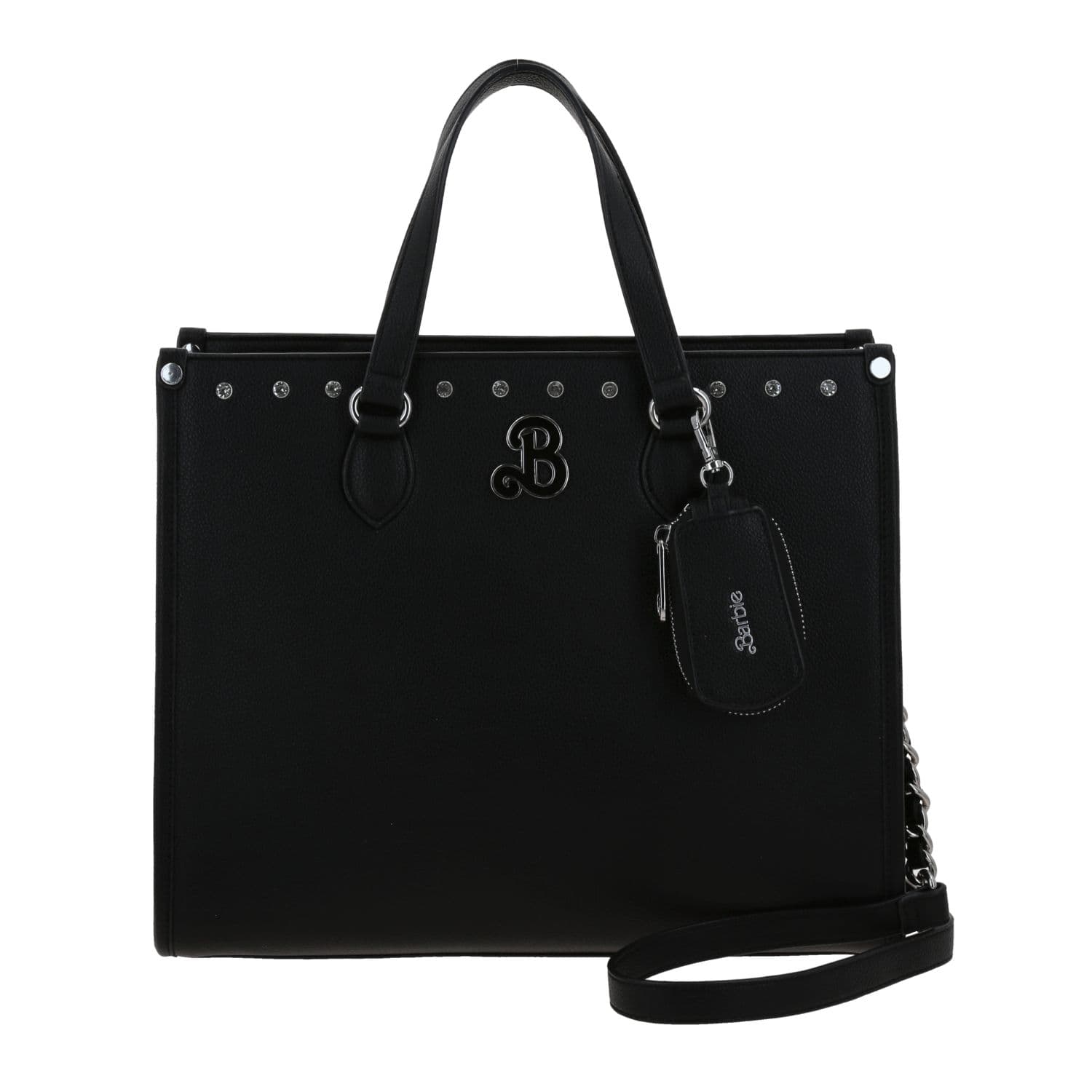 Bolsa de Mano para Dama Barbie by Chenson Negra con Estilo Único, modelo BR25104-3