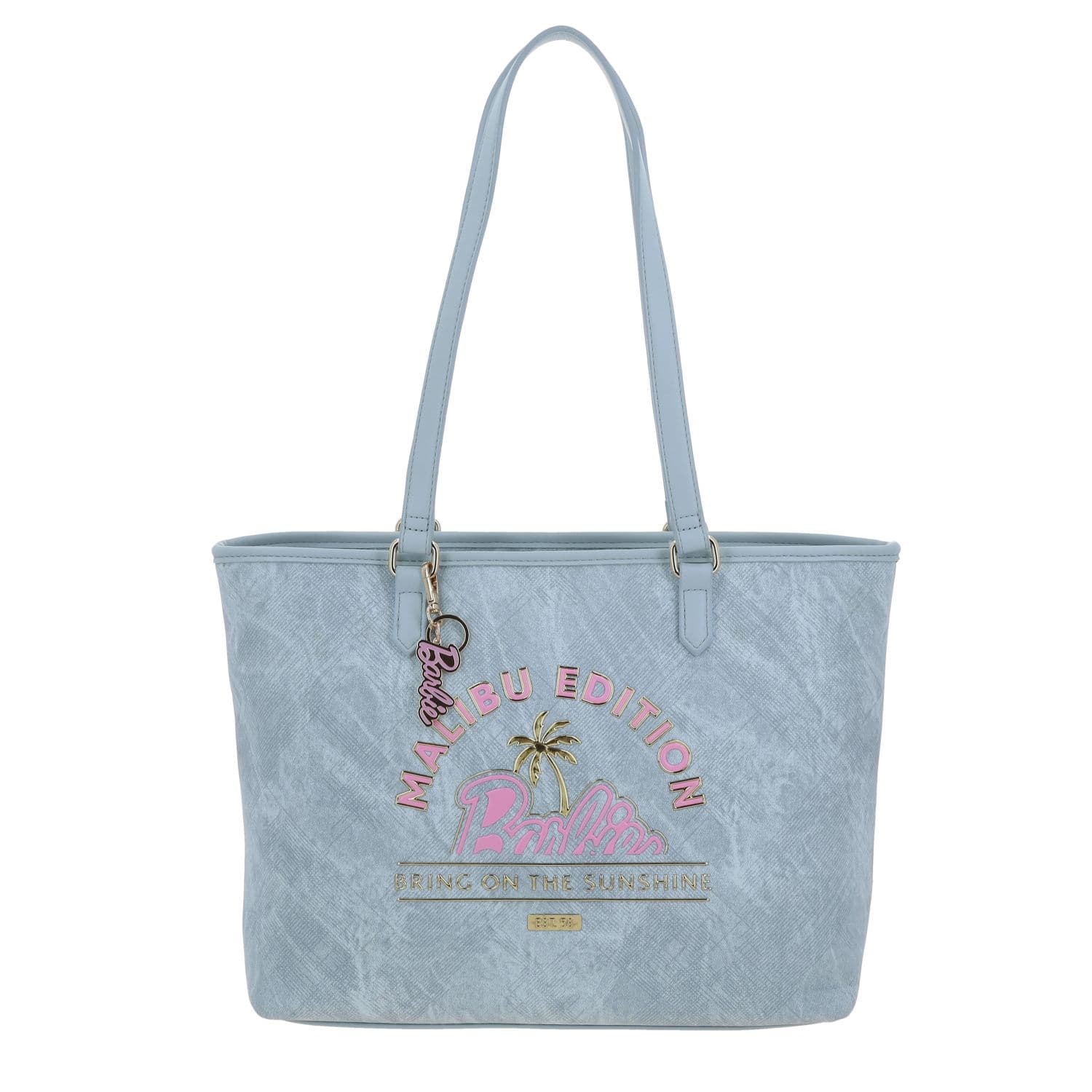 Bolsa grande para dama Barbie by Chenson azul con compartimento seguro, modelo BR25117-9