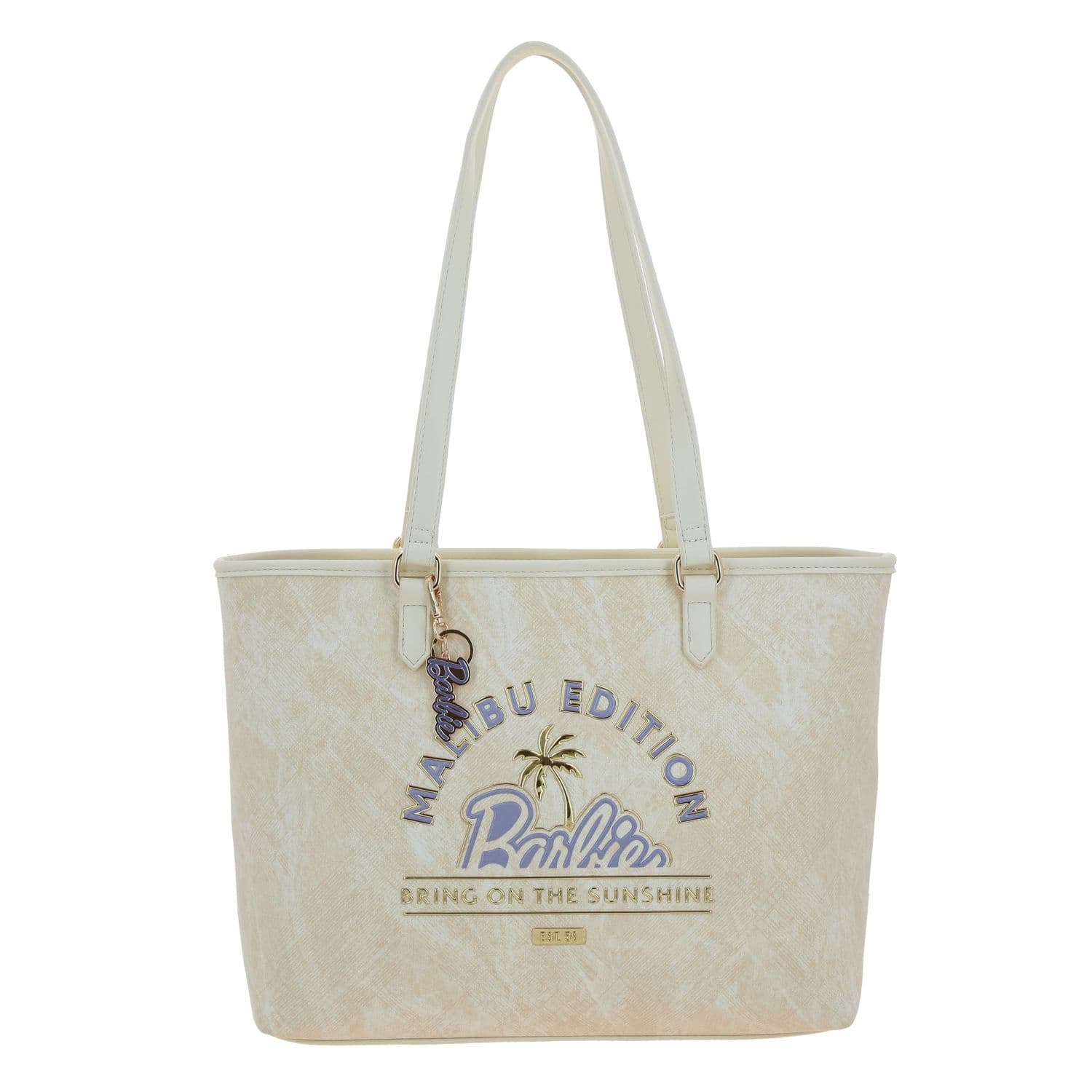 Bolsa grande para dama Barbie by Chenson Amarillo con compartimentos, modelo BR25117-L