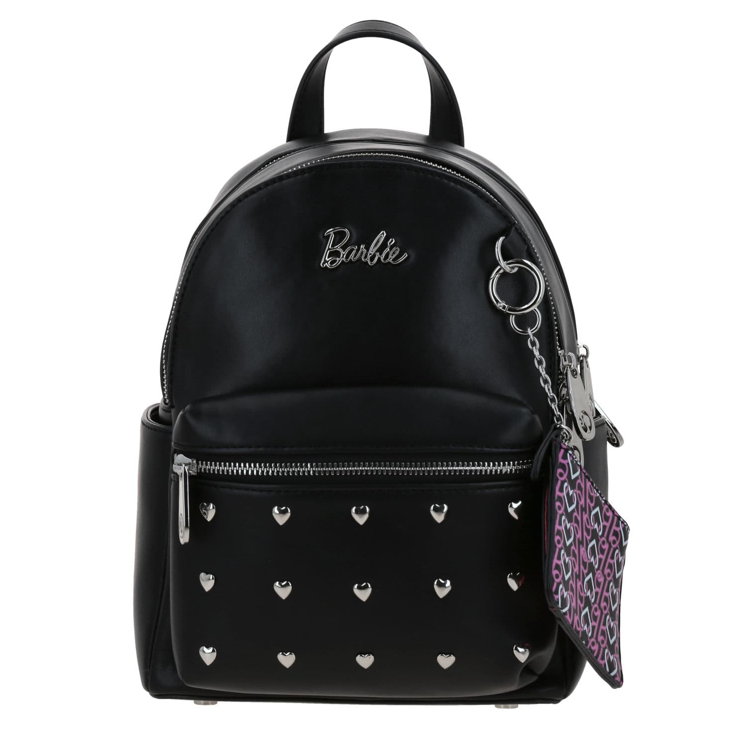 Mochila casual para dama Barbie by Chenson color negro con compartimentos, modelo BR25119-3