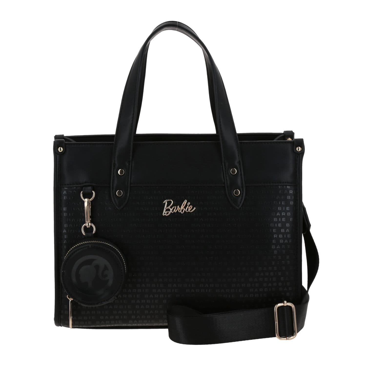 Bolsa de Mano para Dama Barbie by Chenson Color Negro con Estilo Moderno, modelo BR25128-3