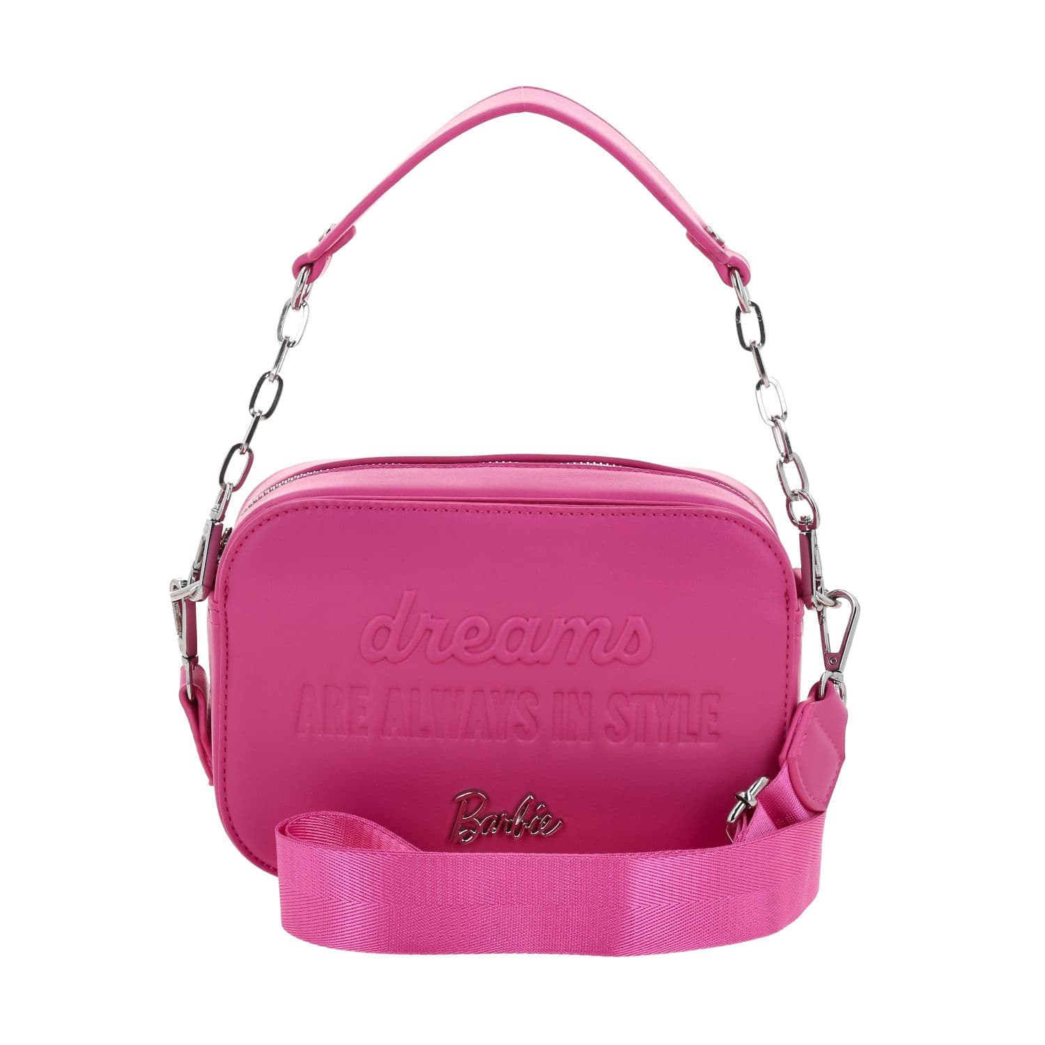 Bolsa de Lado Barbie Rosa - Bandolera para Dama con Cierre, modelo BR26057-P