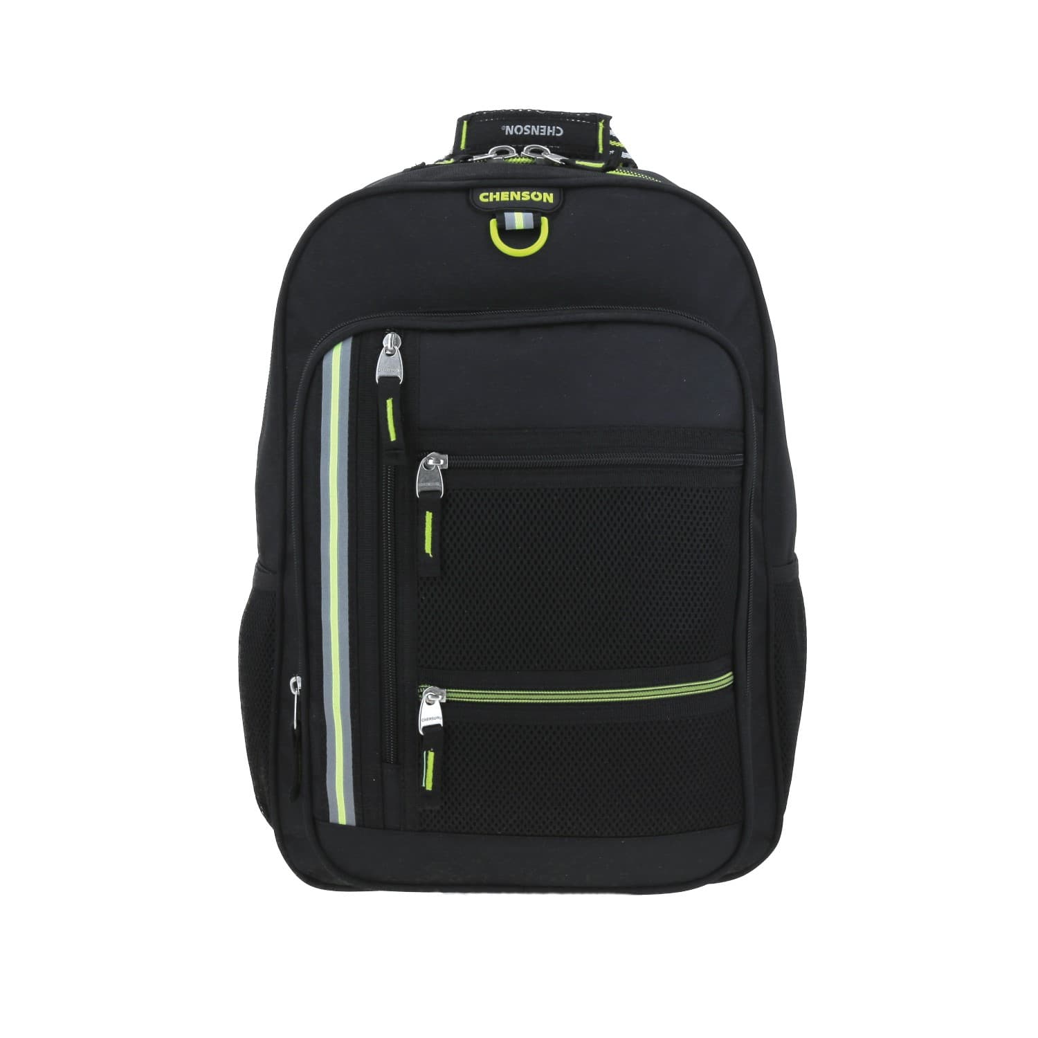 Mochila escolar Chenson Clásico negra con diseño funcional y amplio espacio, modelo CH66490-3