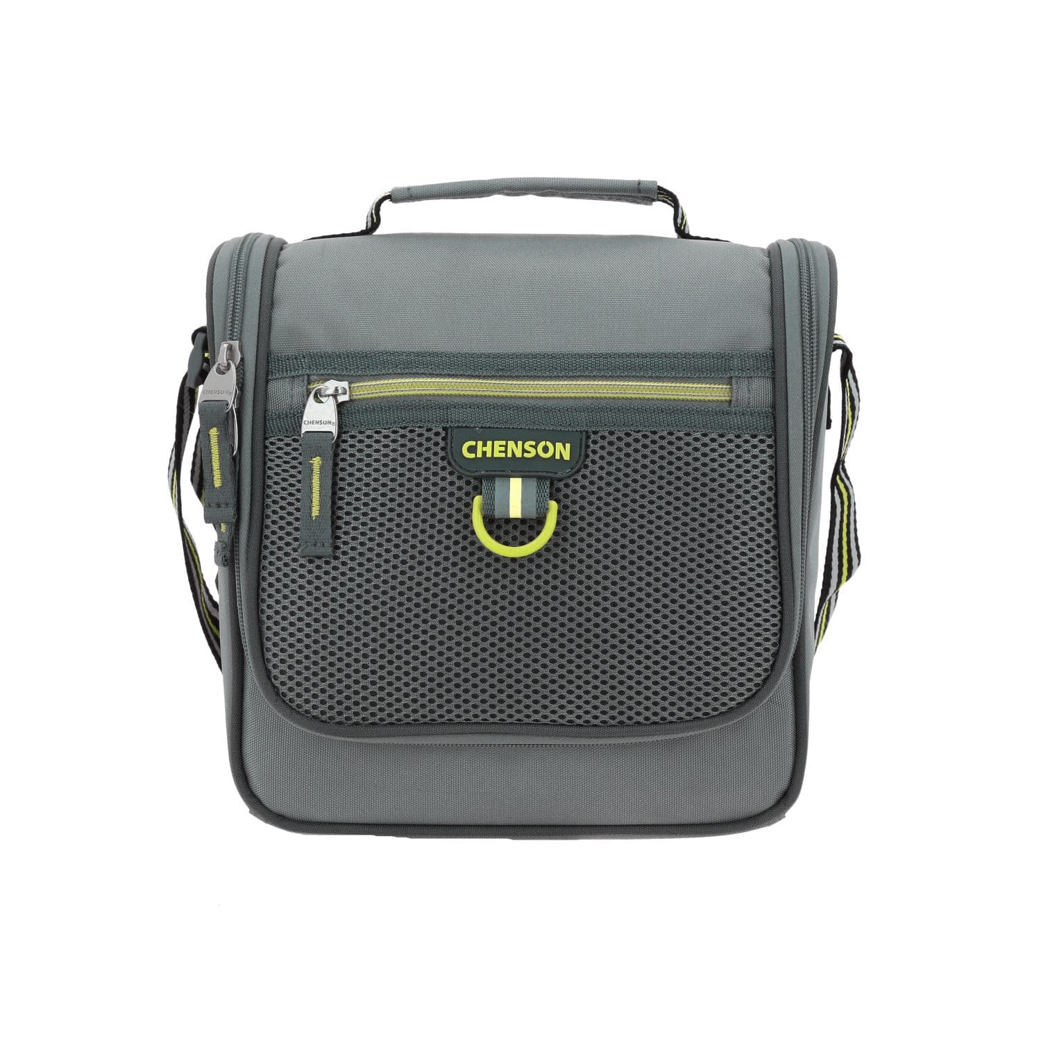 Lonchera escolar térmica Chenson Clásico gris con diseño práctico, modelo CH66492-2