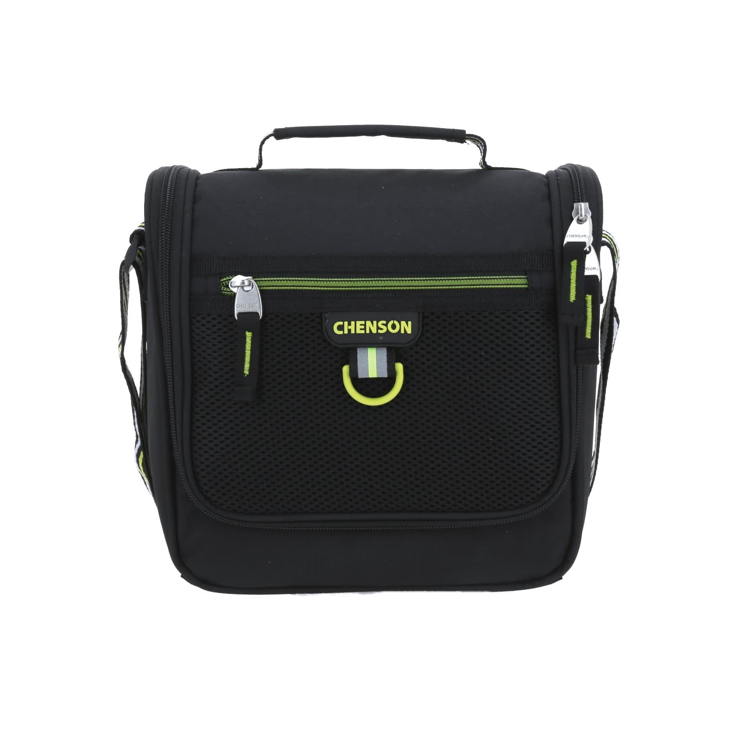 Lonchera escolar térmica Chenson Clásico negra con diseño elegante, modelo CH66492-3