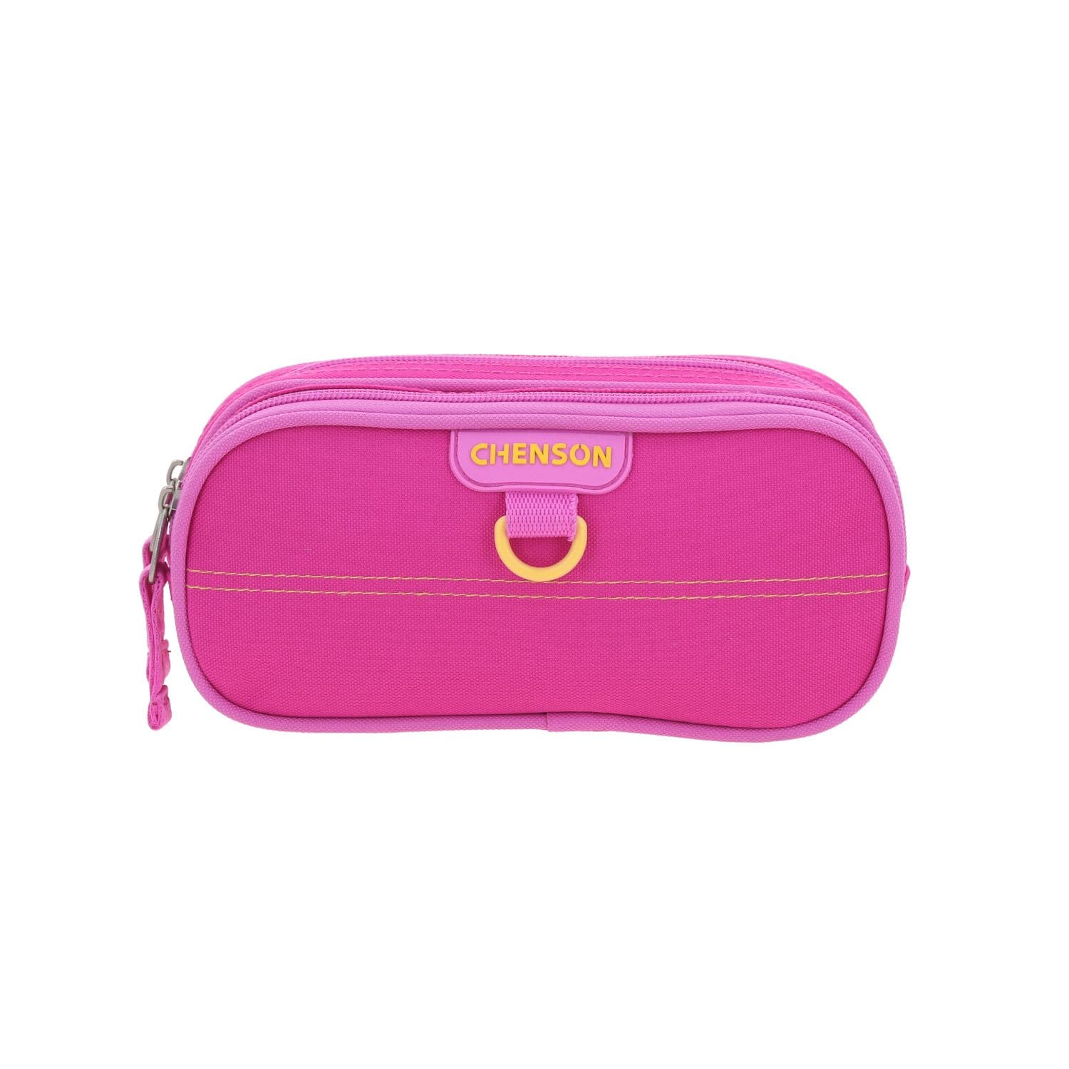 Lapicera escolar fucsia Chenson Clásico con doble compartimento, modelo CH70774-F