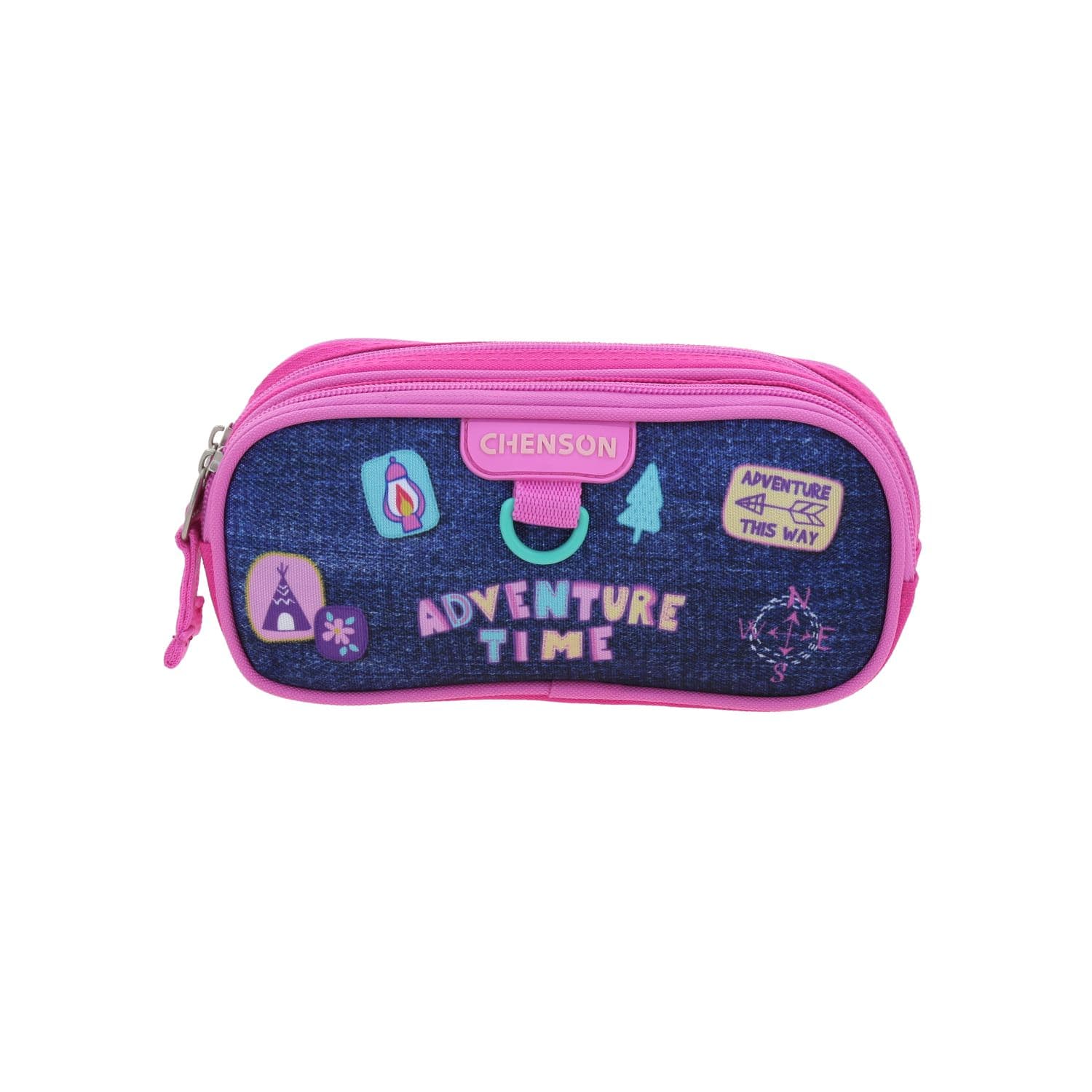 Lapicera escolar Chenson Clásico multicolor con doble compartimento, modelo CH70775-C