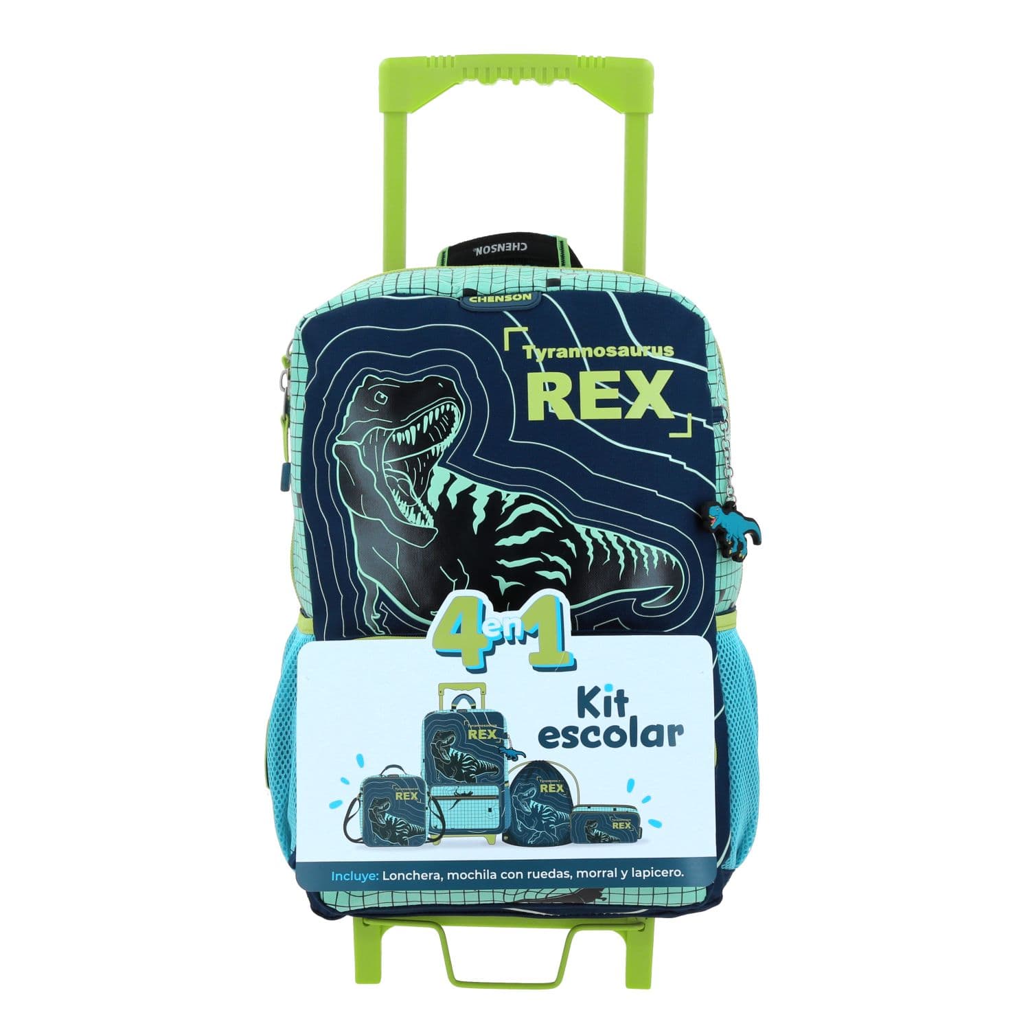 Mochila con ruedas Chenson Original Azul para primaria - Kit completo, modelo CO66111-9