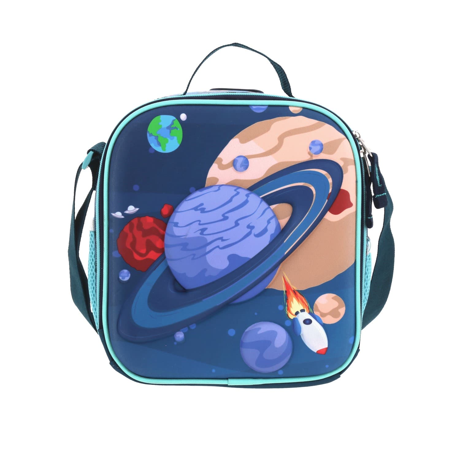 Lonchera escolar térmica Chenson Original azul con diseño práctico, modelo CO66150-9