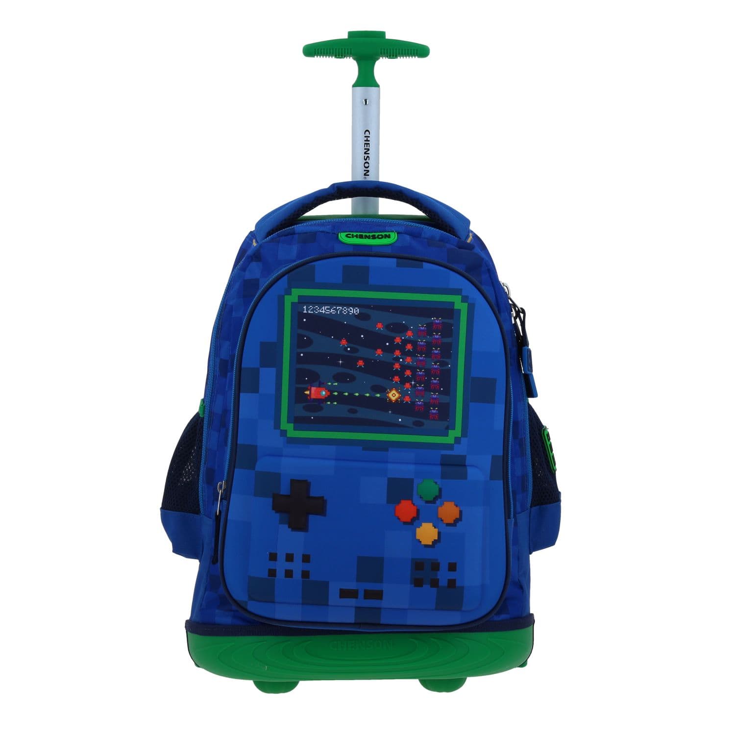 Mochila con Ruedas Chenson Original Azul para Primaria con Llanta LED, modelo CO70338-9