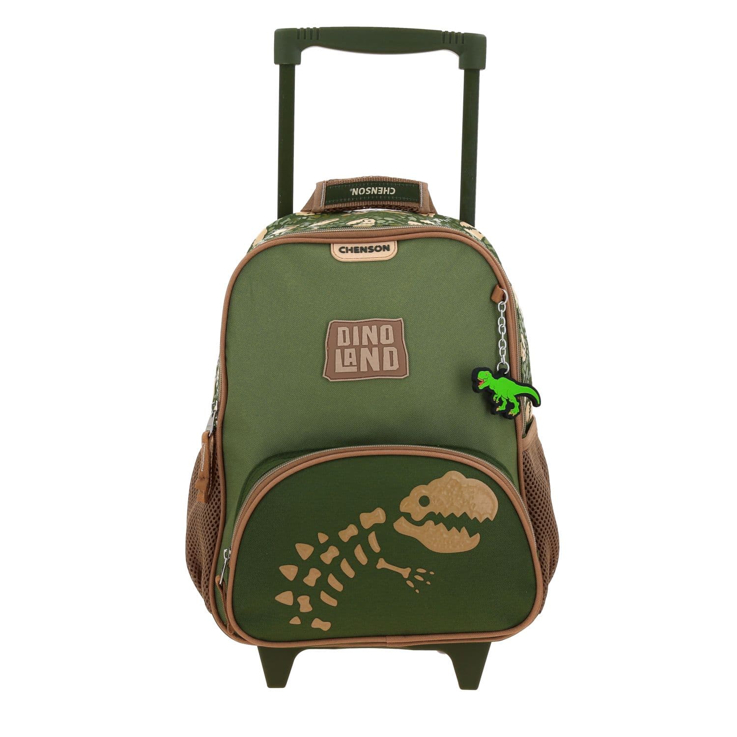 Mochila con Ruedas Chenson Original Verde Seco para Kinder - Diseño Funcional, modelo CO70597-A