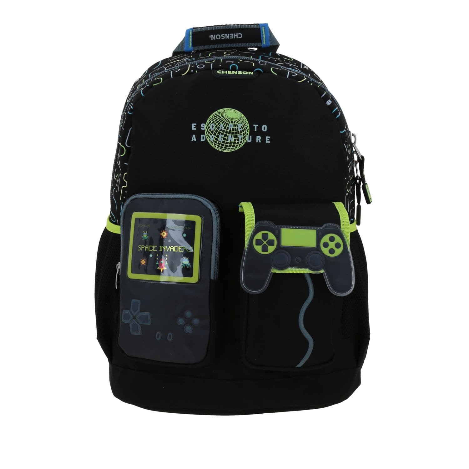 Mochila Escolar Chenson Original Negro 31x43 cm Resistente, modelo CO70797-3