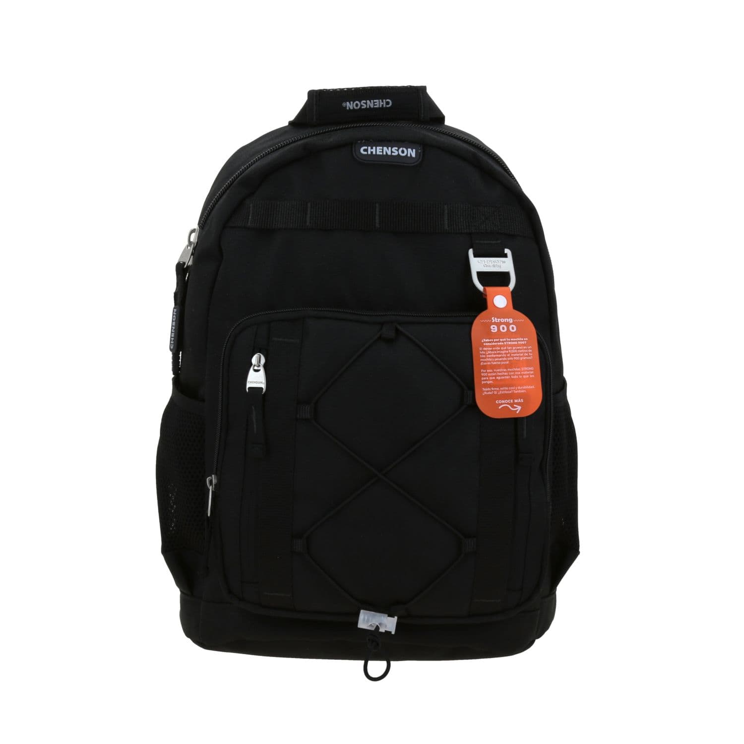 Mochila Chenson Original Negro 31x43cm - Escolar Resistente, modelo CO70907-3