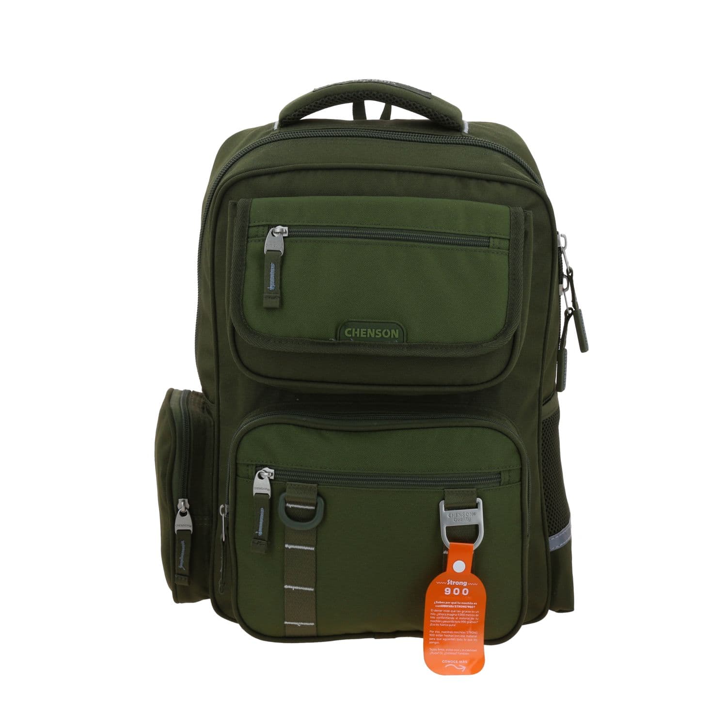 Mochila Chenson Original Verde Seco 30cm - Backpack Resistente, modelo CO70911-A