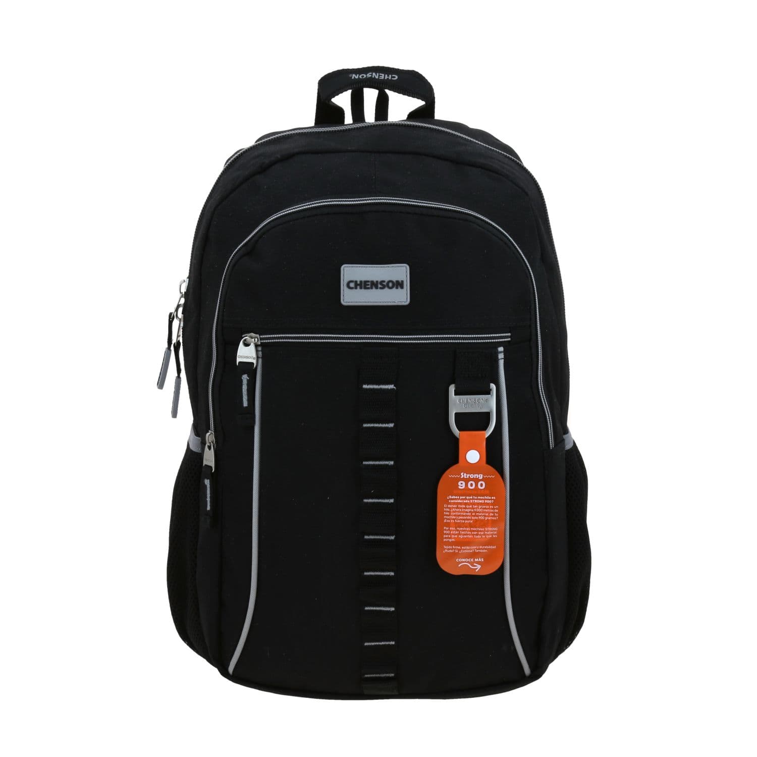 Mochila Chenson Original Negro 30x43 cm Escolar Resistente, modelo CO70934-3