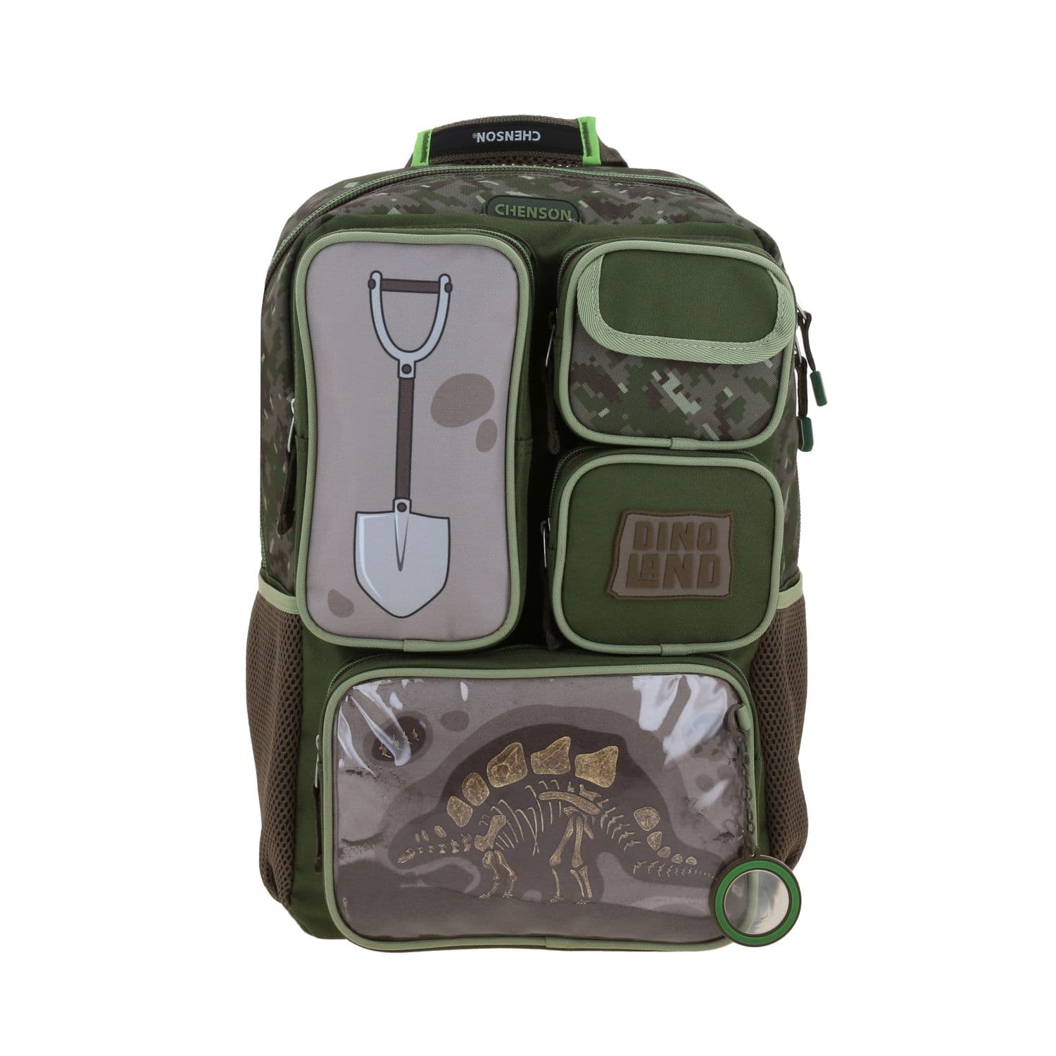 Mochila Chenson Original Verde Seco 43cm Resistente Escolar, modelo CO71164-A