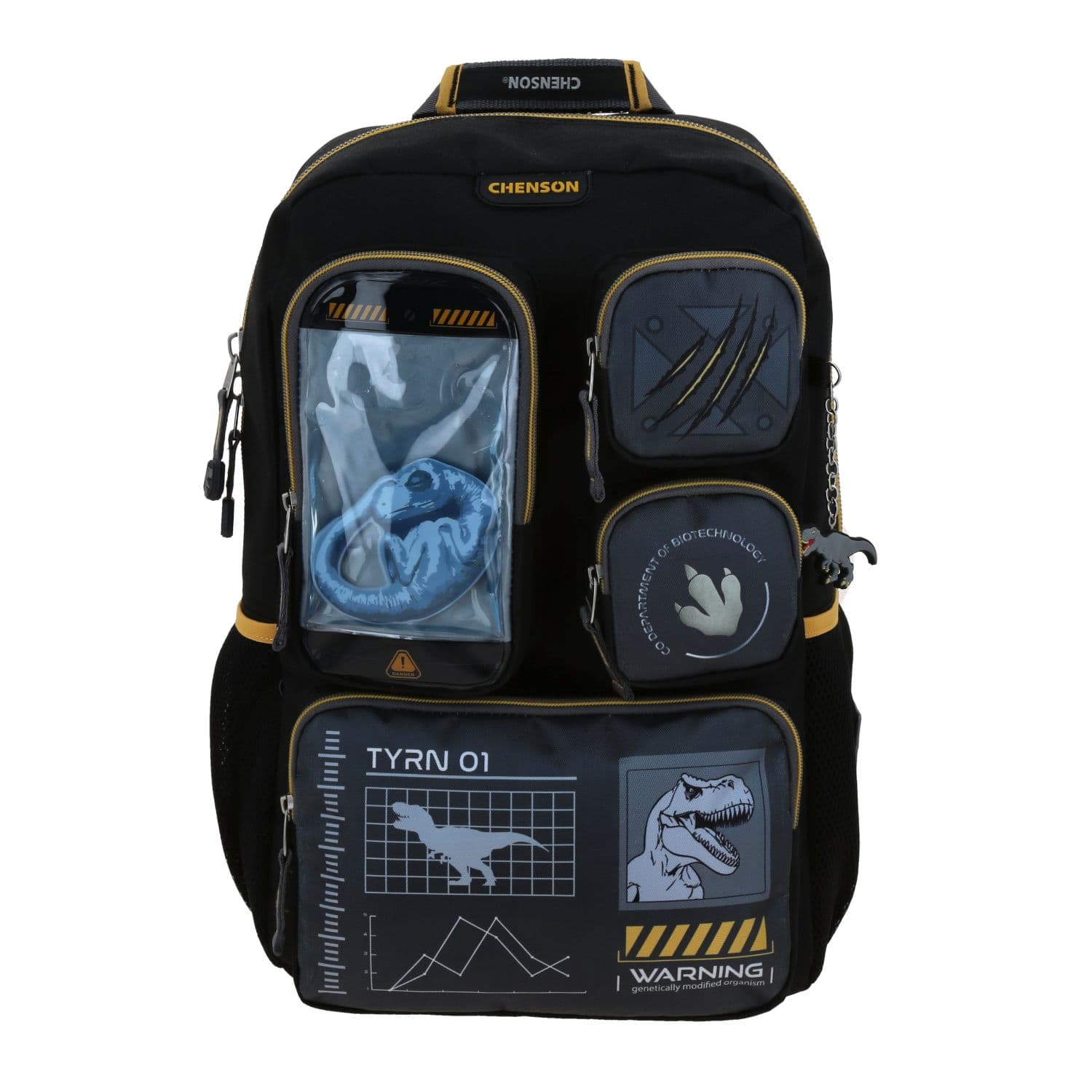 Mochila Chenson Original Negro 28x43 cm | Escolar Resistente, modelo CO71195-3
