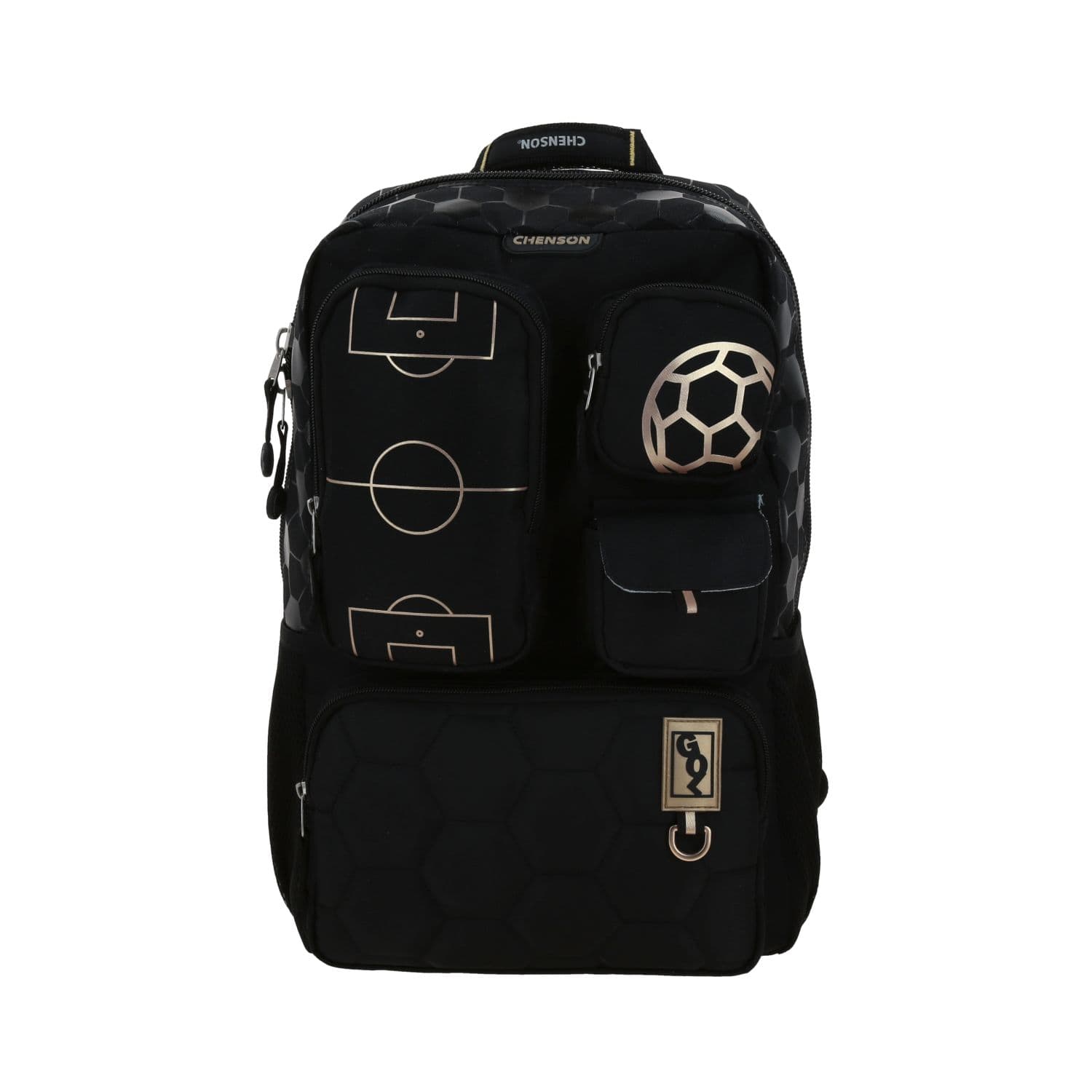 Mochila Chenson Original Negro 28x43x18 Escolar Resistente, modelo CO71198-3
