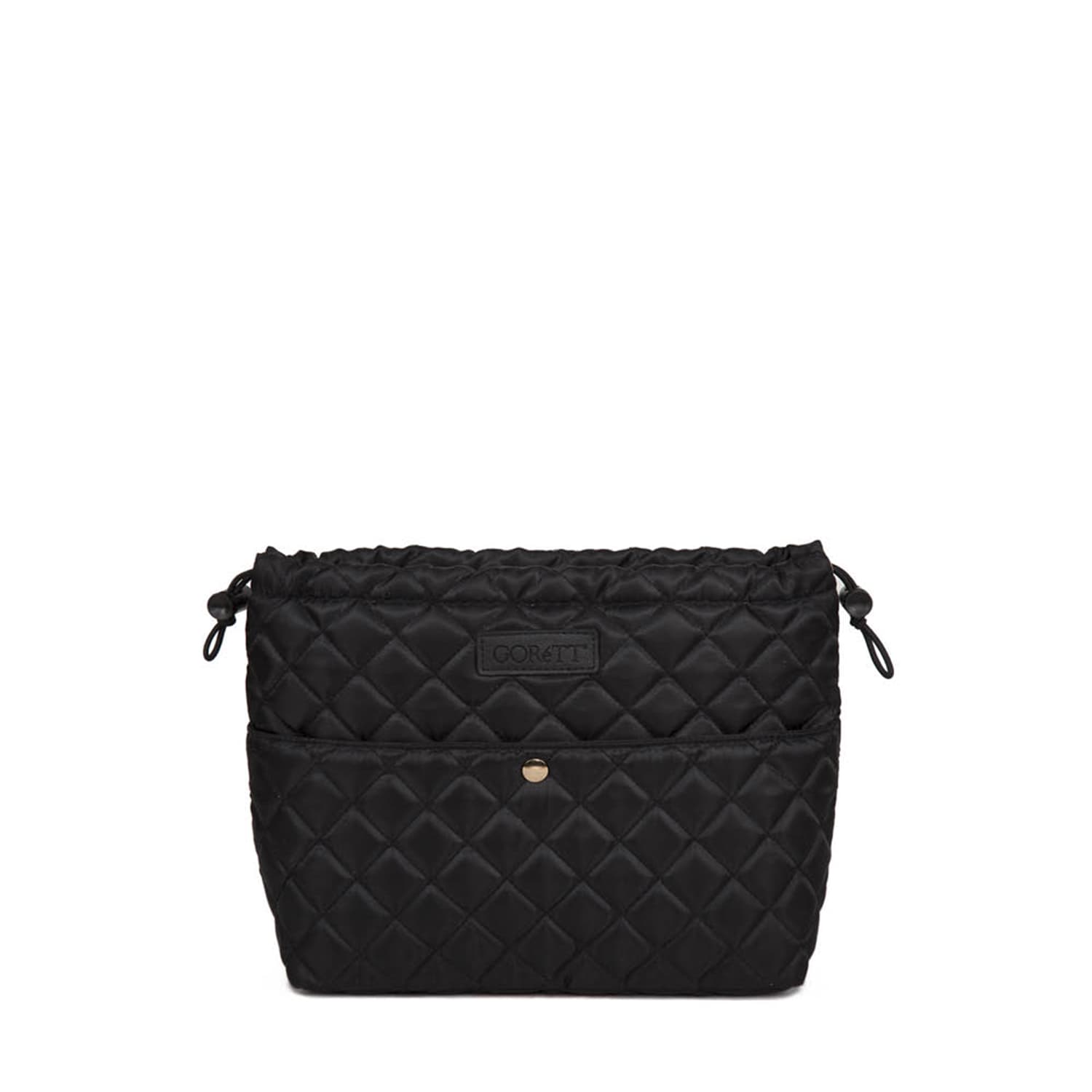 Bolsa de mano para dama Gorétt by Chenson color negro con bolsillo frontal, modelo GF16148-3