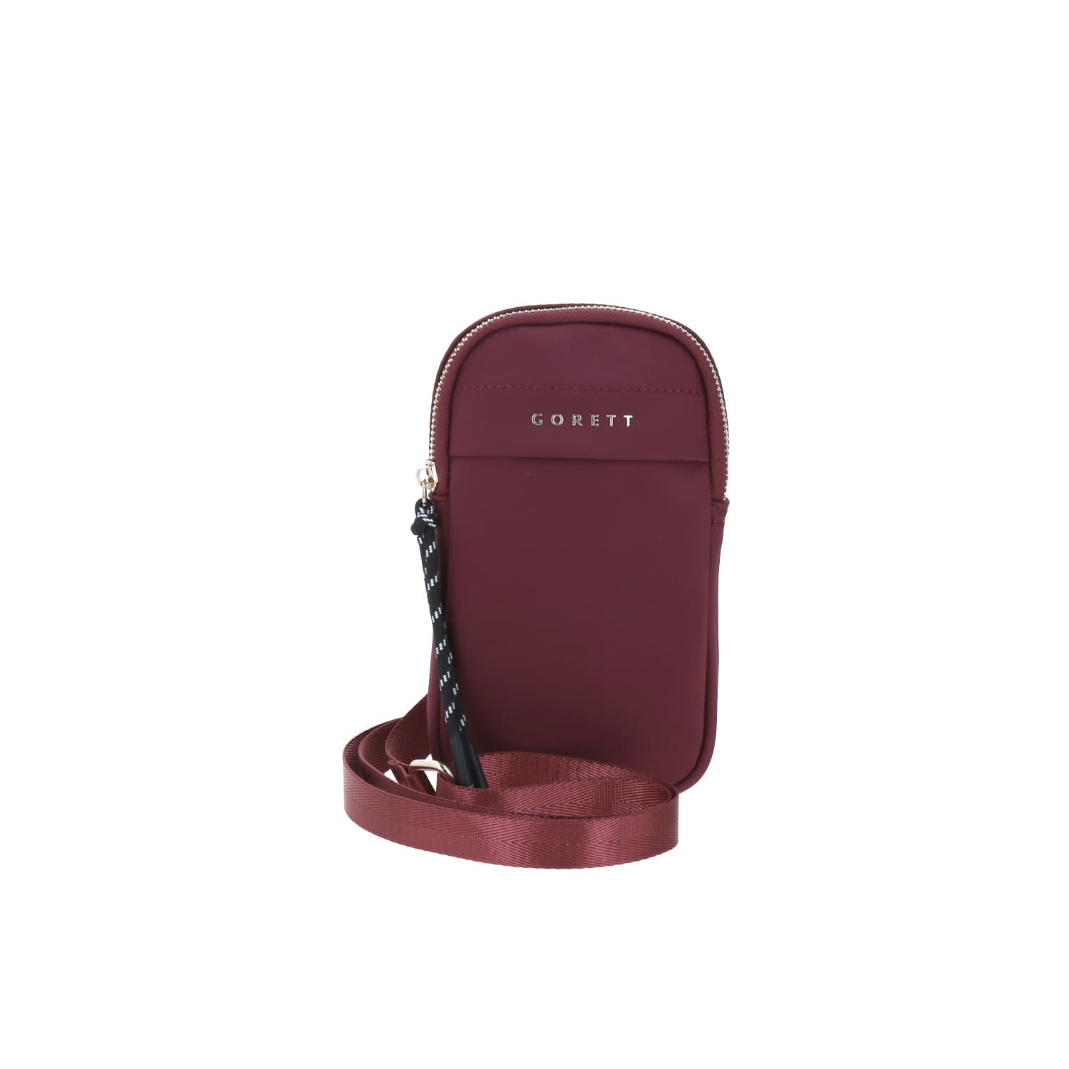Bolsa de lado para dama Gorétt by Chenson color magenta con bolsillo frontal, modelo GF23101-M