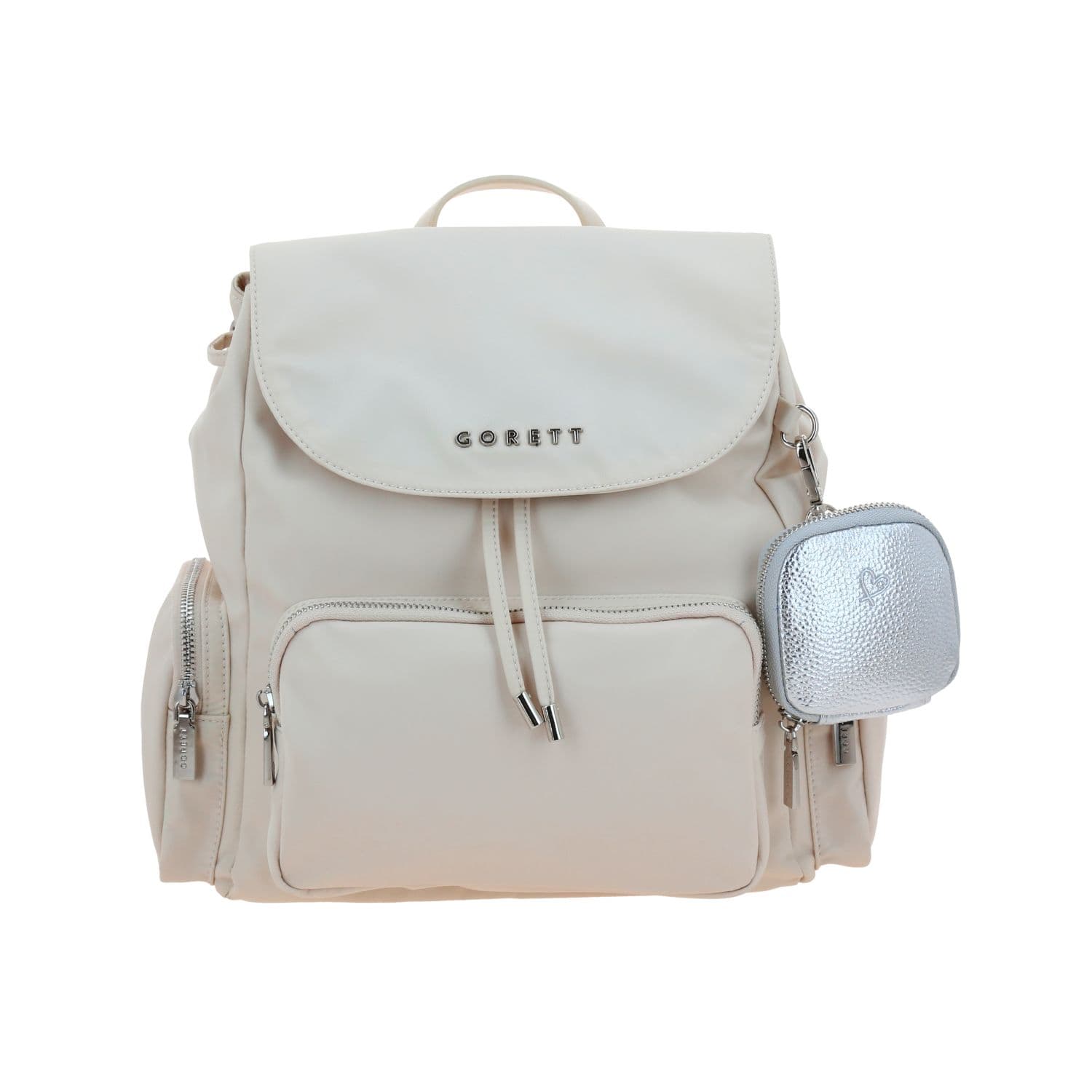 Mochila casual para dama Gorétt by Chenson beige con estilo moderno, modelo GF25102-E
