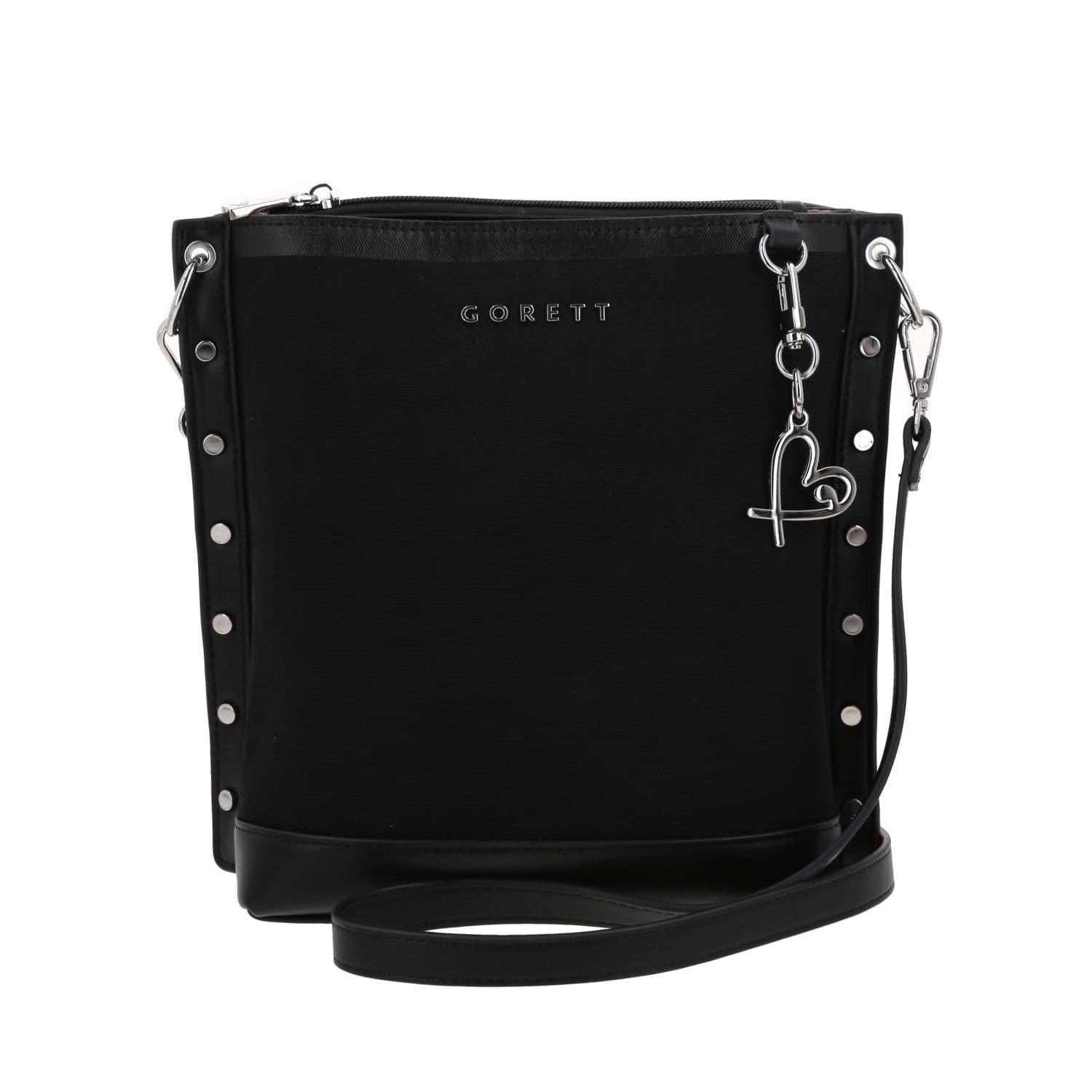 Bolsa de Lado Gorétt by Chenson Negro con Triple Compartimento, modelo GF25107-3