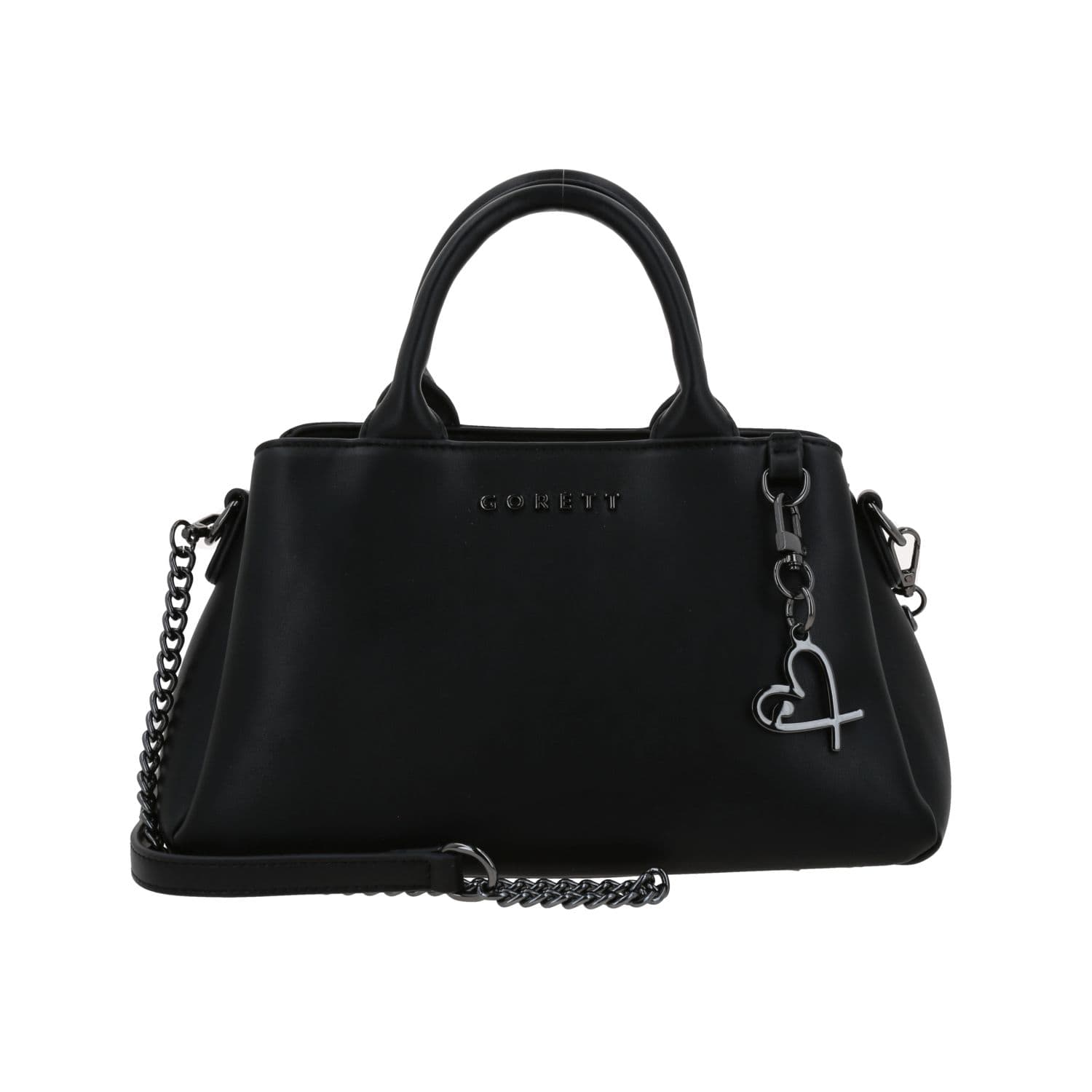 Bolsa de Mano para Dama Gorétt by Chenson Negra con Compartimentos, modelo GF25109-3