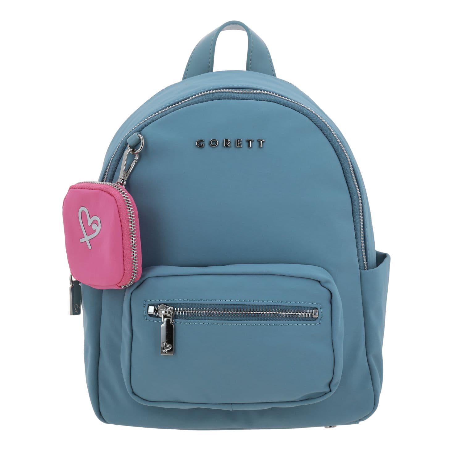 Mochila casual para dama Gorétt by Chenson azul con doble compartimento, modelo GF25115-9