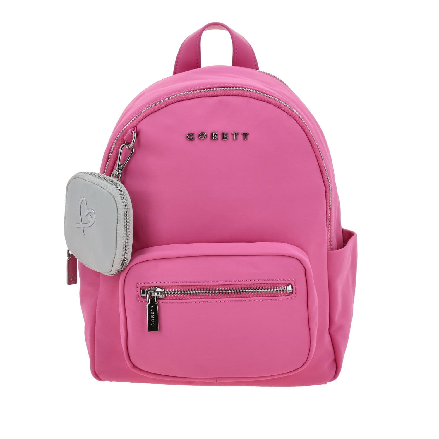 Mochila casual para dama Gorétt by Chenson color rosa con doble compartimento, modelo GF25115-P