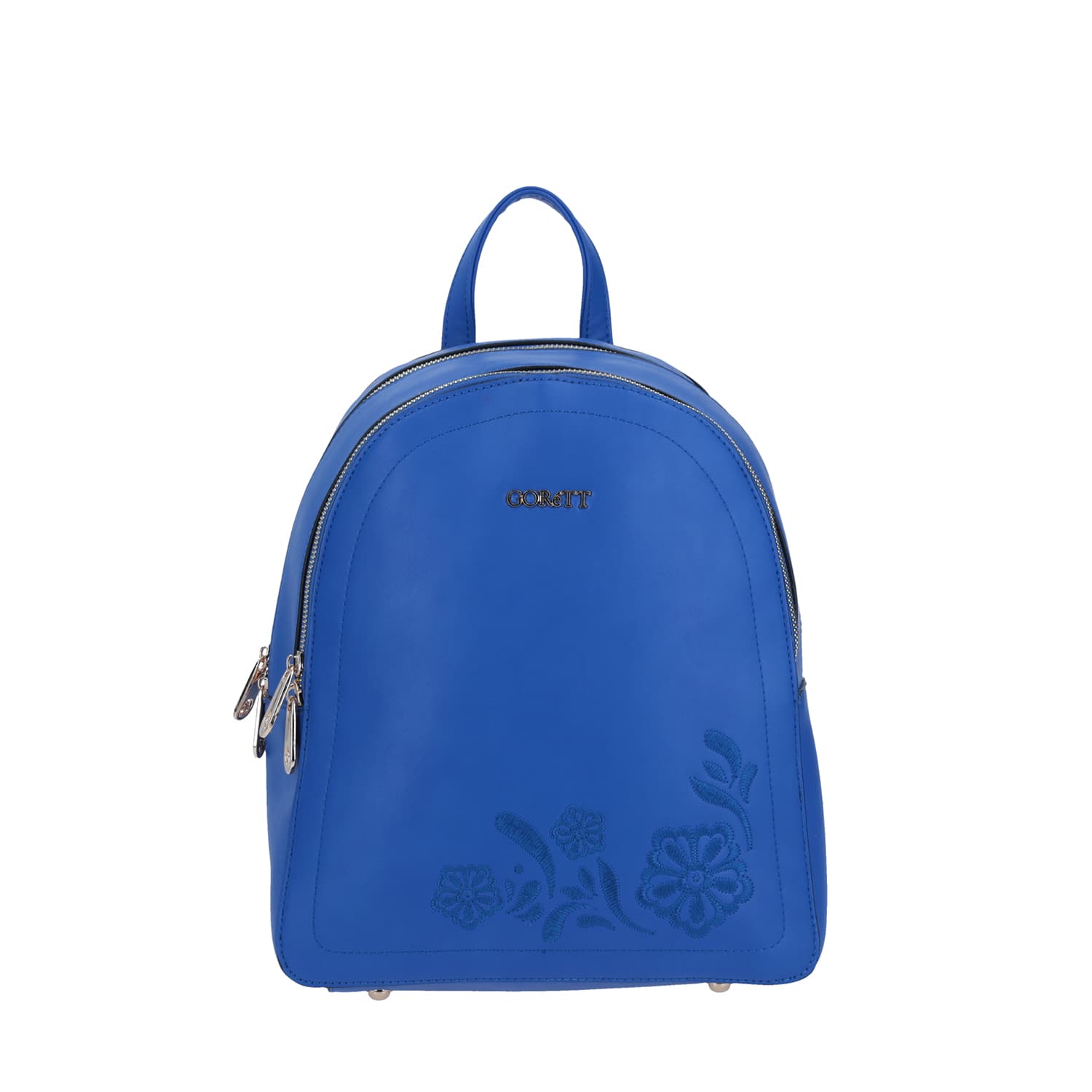 Mochila para mujer Gorétt azul con doble compartimento y porta llaves, modelo GS20030-9