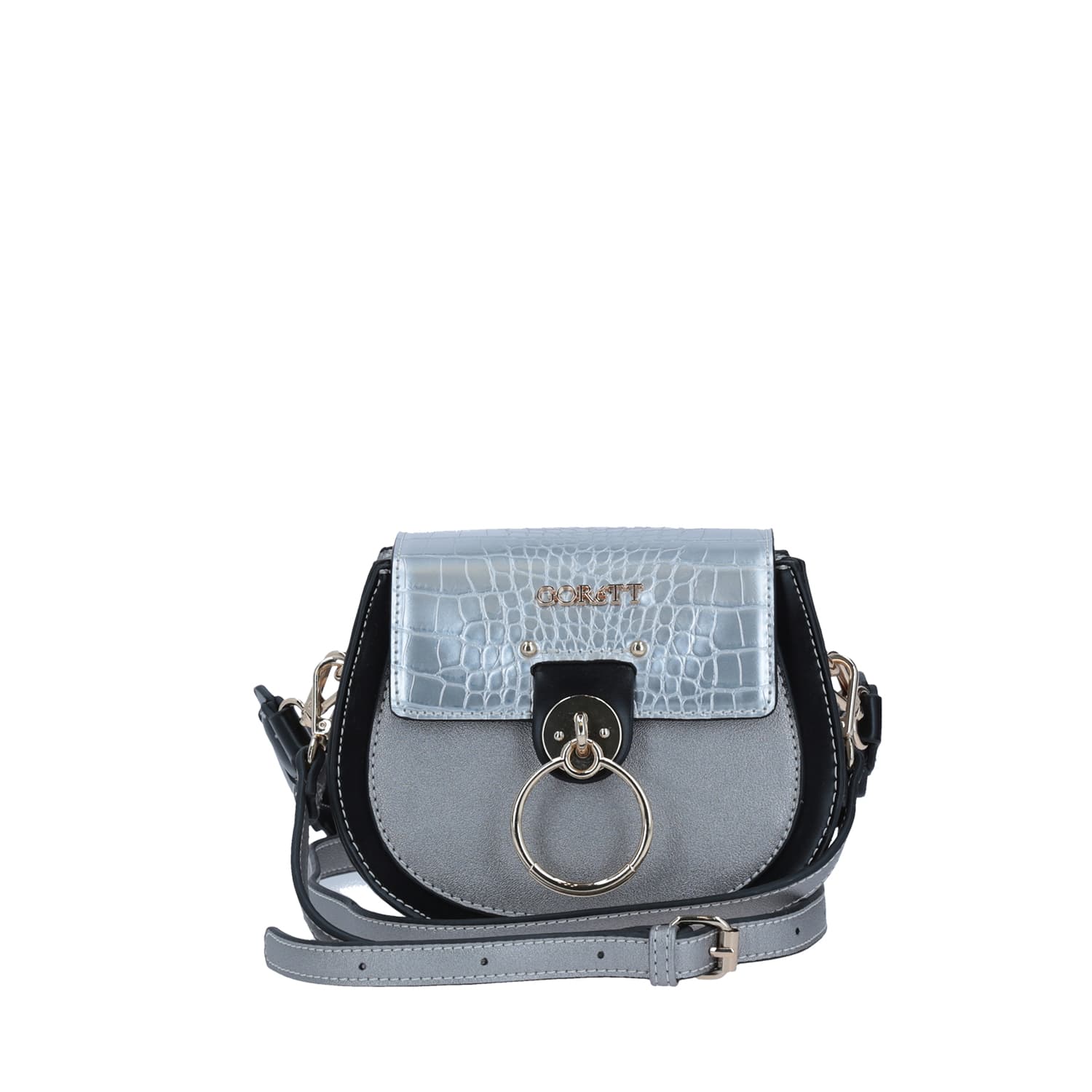 Bolsa de Lado Plateada Gorétt by Chenson - Bandolera Casual para Dama, modelo GS20040-S