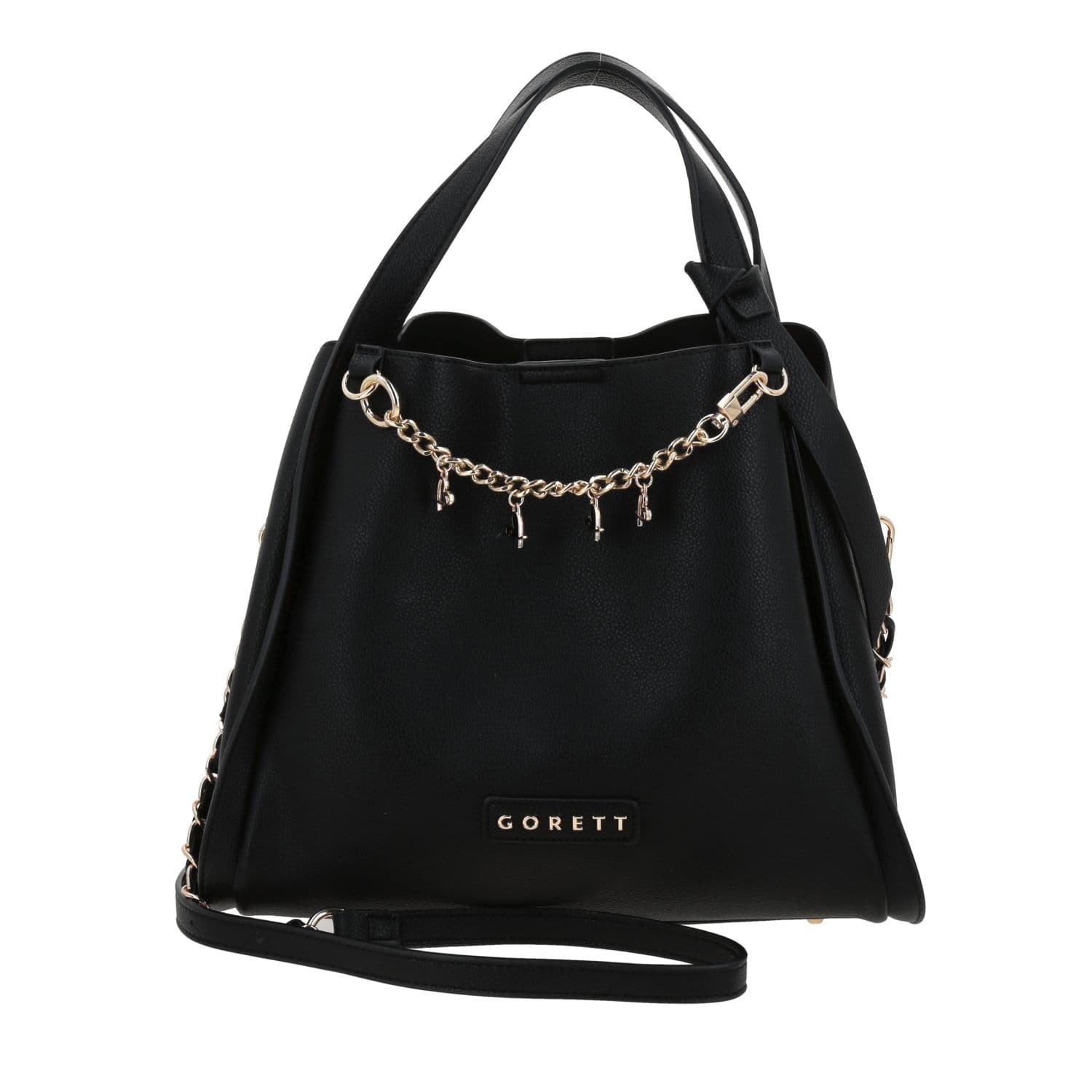 Bolsa de Mano para Dama Gorétt by Chenson Negra con Asa Ajustable, modelo GS26011-3