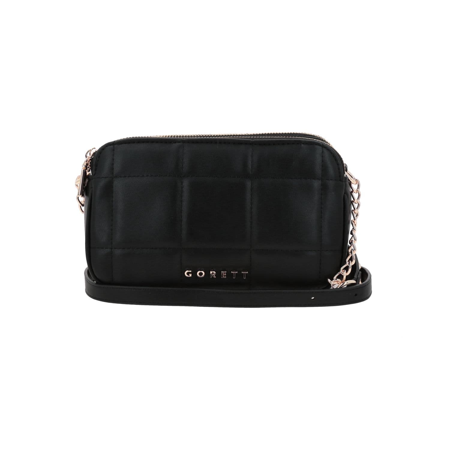Bolsa de Lado para Dama Gorétt by Chenson en Negro con Doble Compartimento, modelo GS26022-3