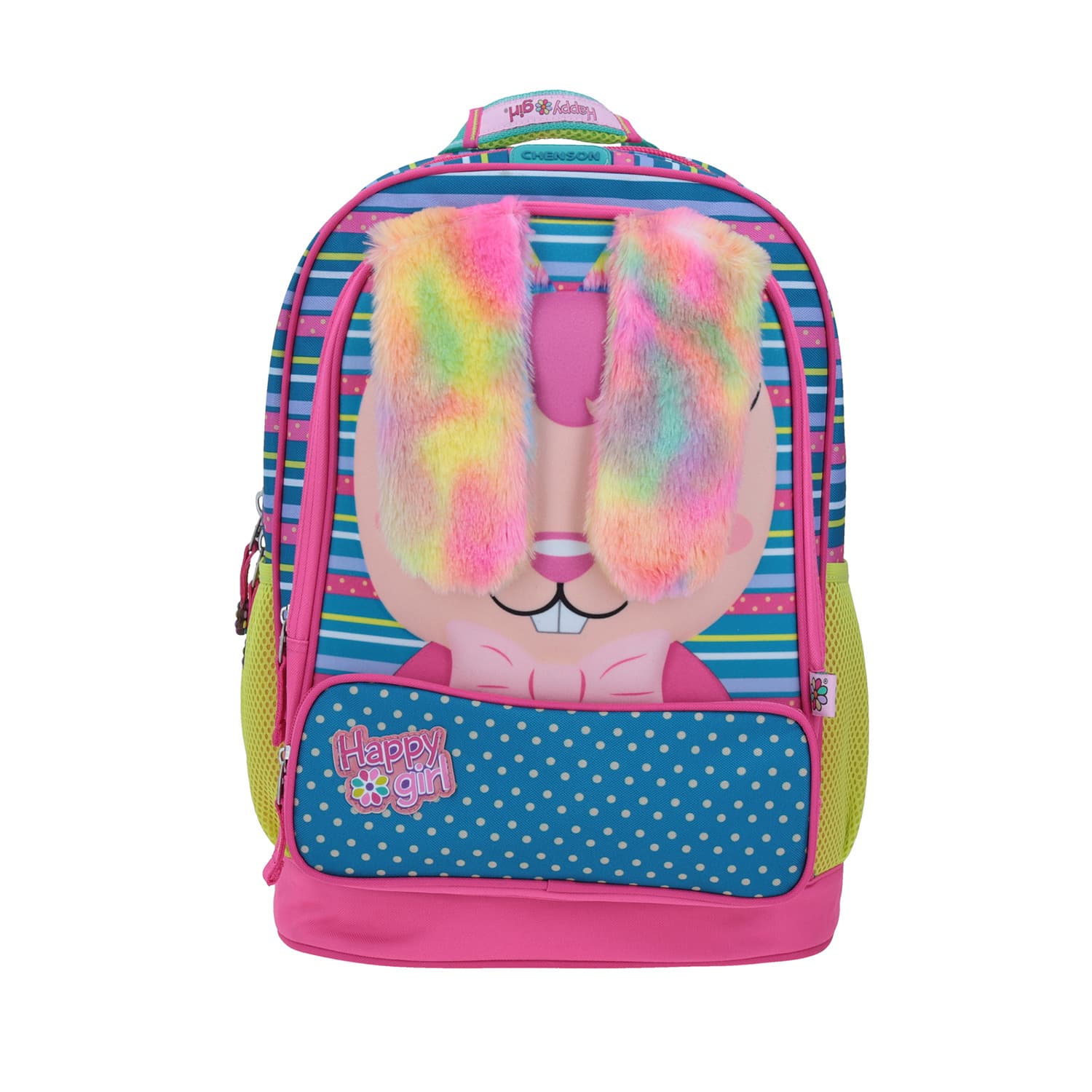 Mochila escolar para niña Happy Girl by Chenson azul con porta tablet, modelo HG64417-9