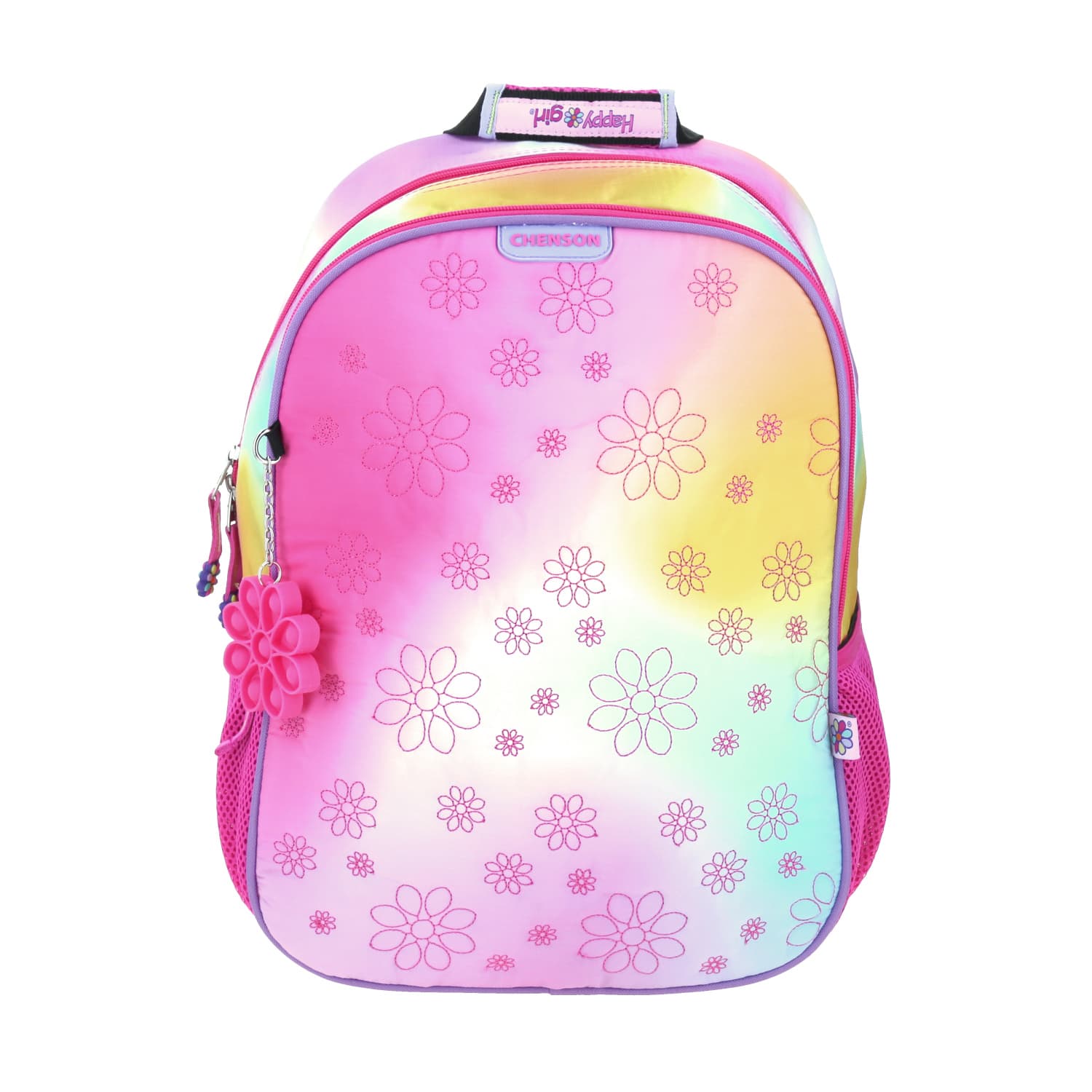 Mochila escolar para niña Happy Girl by Chenson Multicolor Divertida, modelo HG65760-C