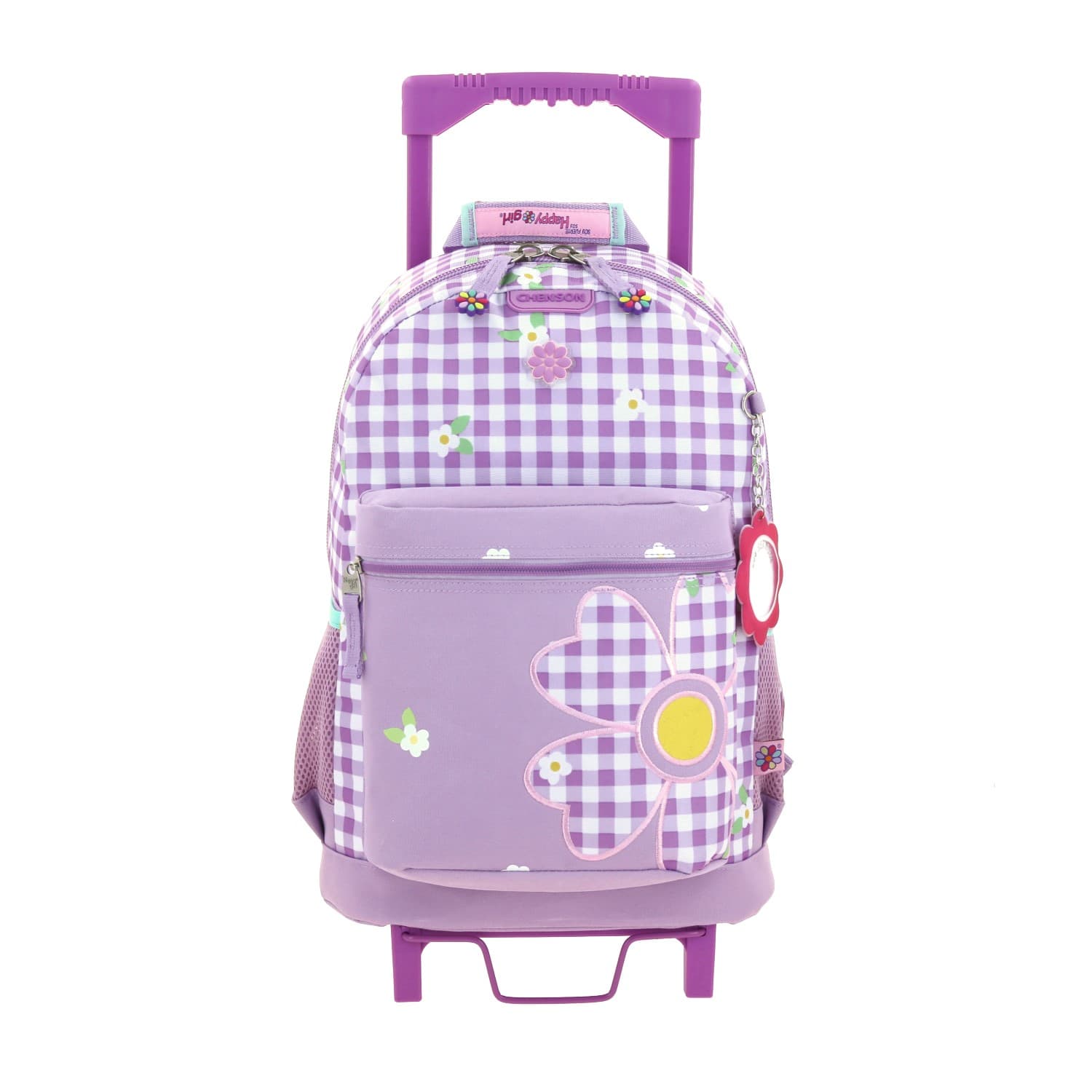 Mochila con Ruedas Happy Girl Violeta para Niña - Diversión y Seguridad, modelo HG65966-V