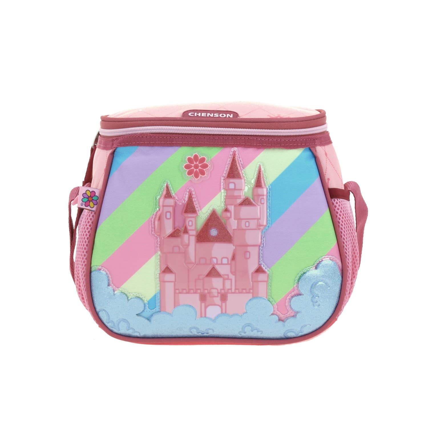 Lonchera escolar Happy Girl by Chenson rosa con forro térmico, modelo HG66031-P