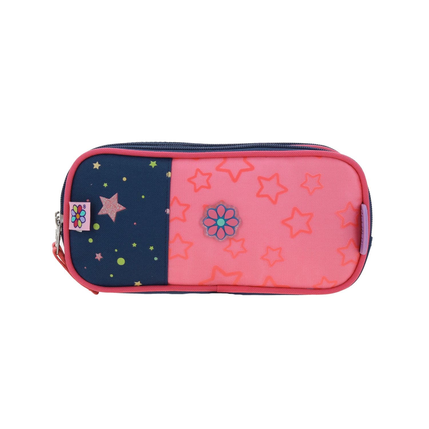 Lapicera escolar para niña Happy Girl by Chenson en color azul con doble compartimento, modelo HG66104-9