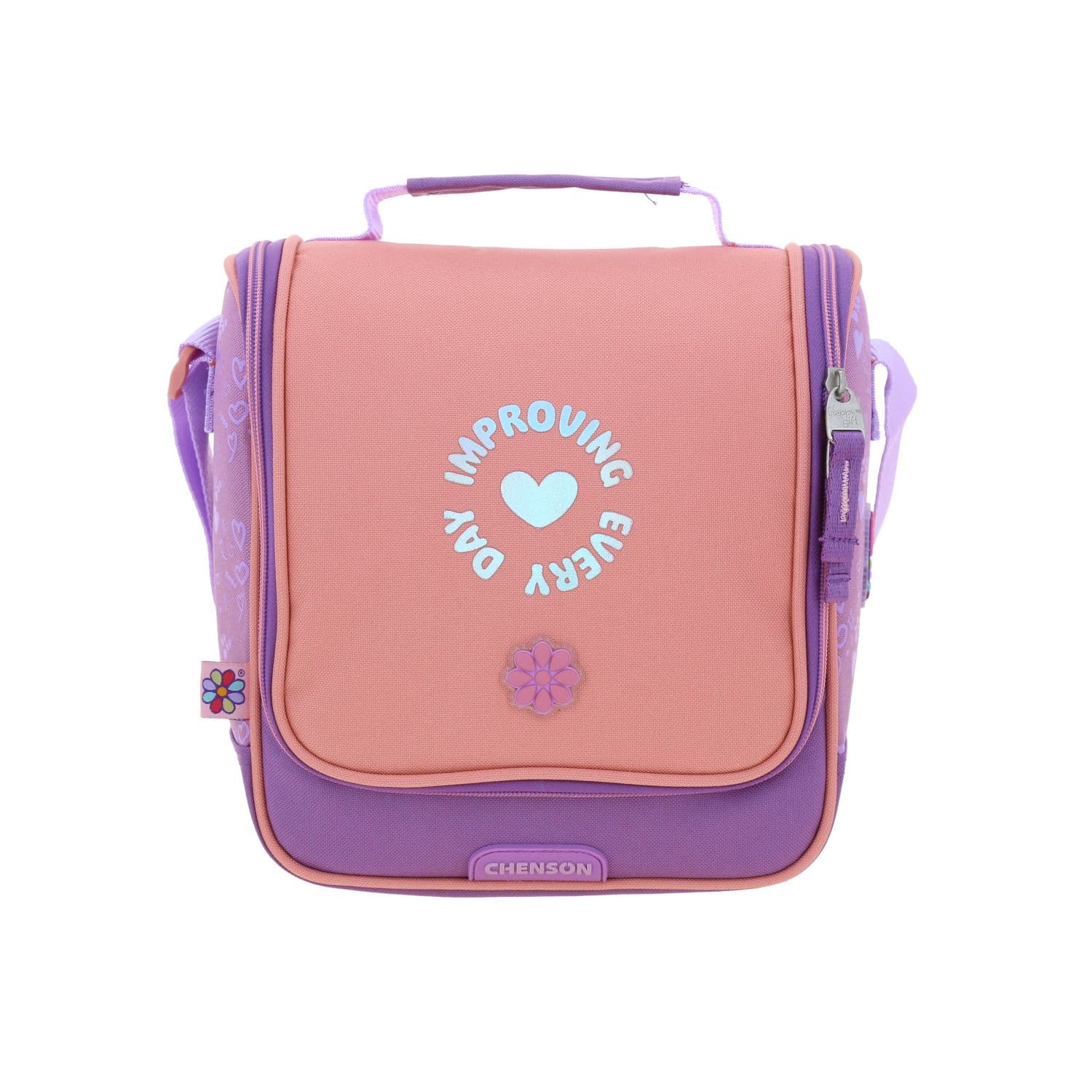 Lonchera escolar térmica Happy Girl Uva - Ideal para secundaria, modelo HG66172-U