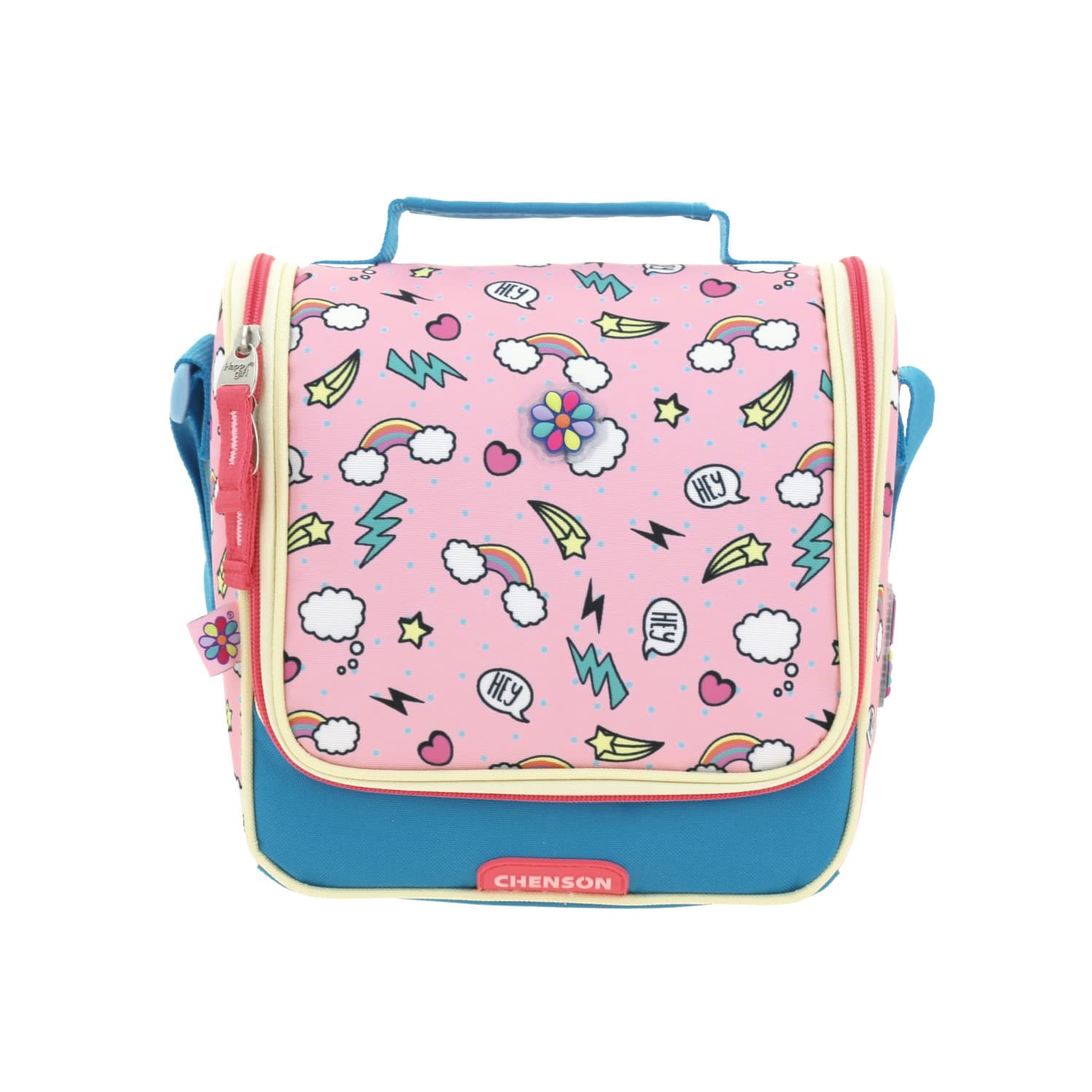 Lonchera escolar térmica Happy Girl rosa para niña - Diversión y durabilidad, modelo HG66304-P