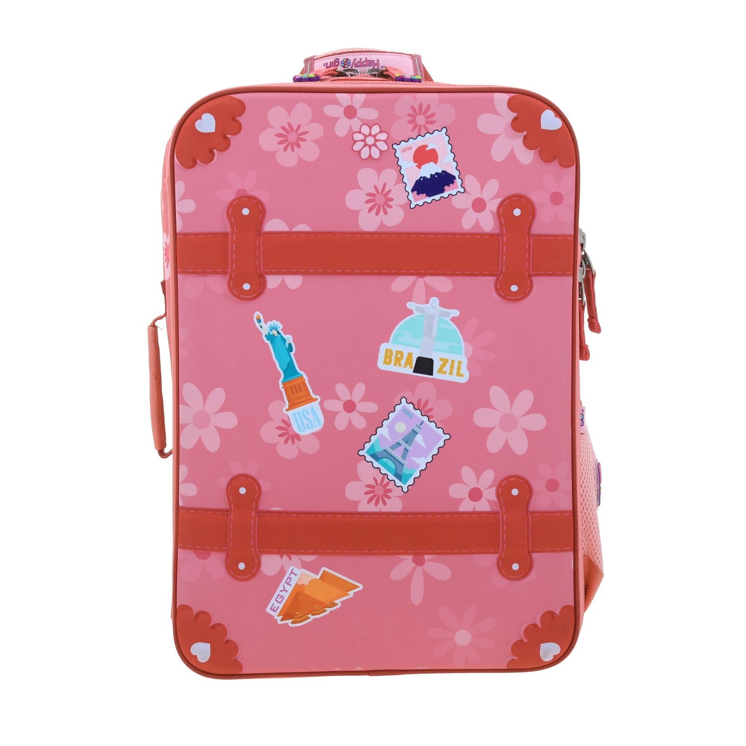 Mochila escolar para niña Happy Girl Rosa con amplio compartimento, modelo HG66459-P