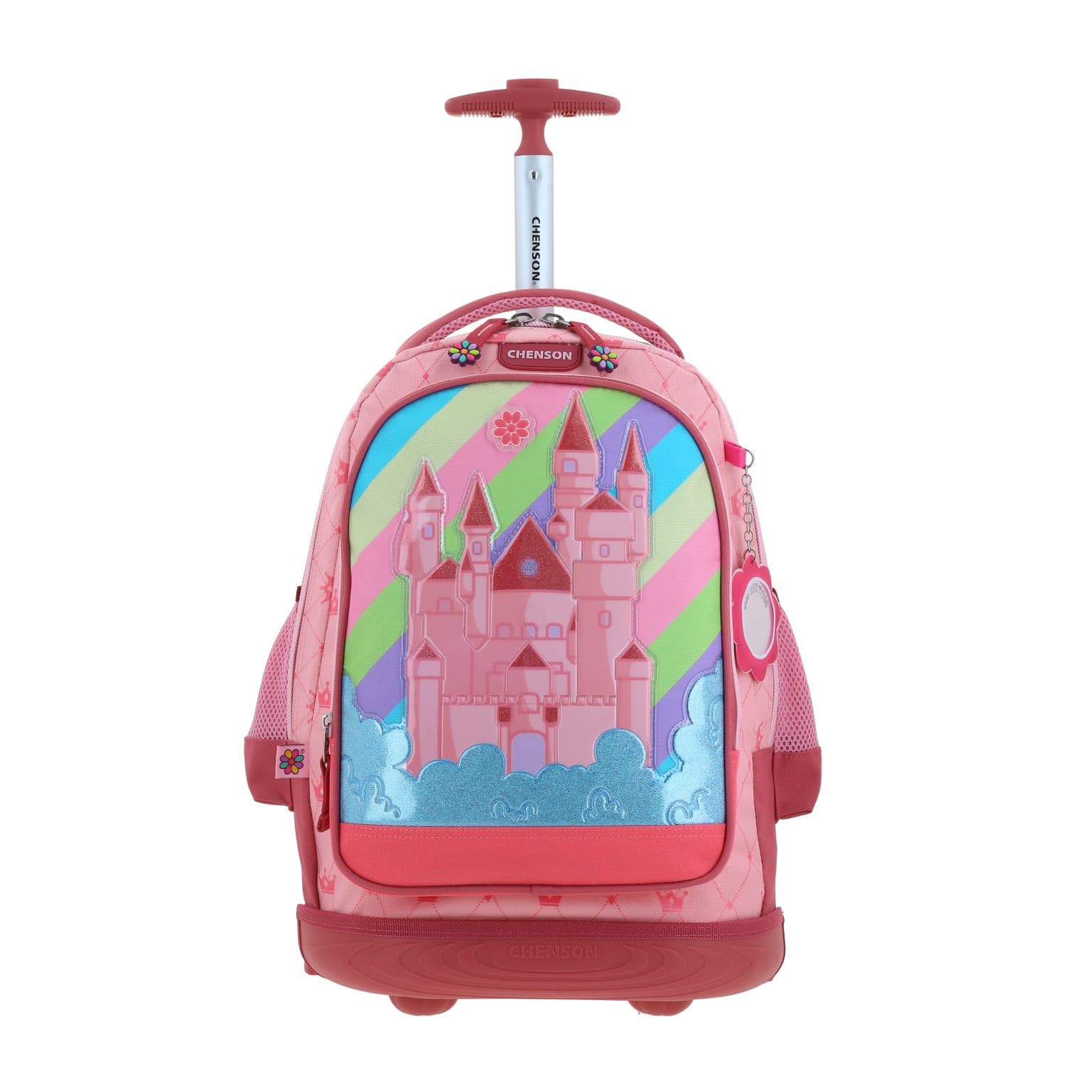 Mochila con Ruedas Happy Girl Rosa para Niña - Diversión y Durabilidad, modelo HG66495-P